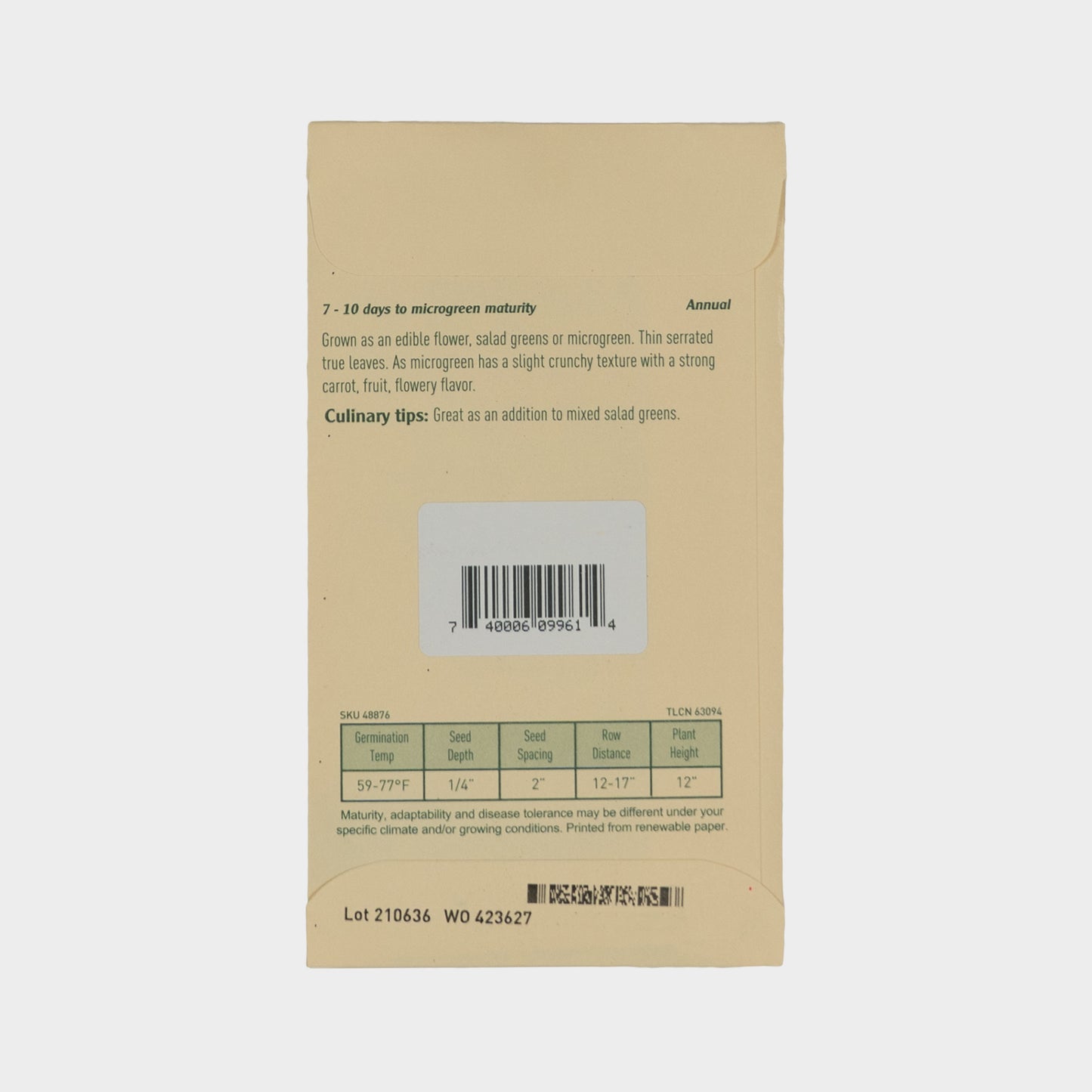 Kitazawa Shungiku Microgreens Seed
