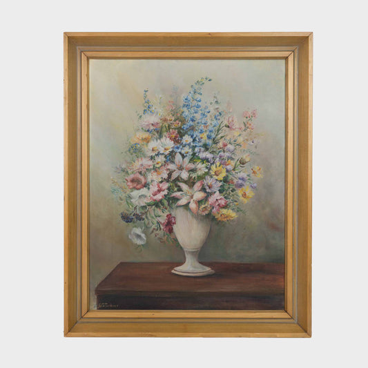 Summer Bouquet Oil Painting, New York, 20th C.