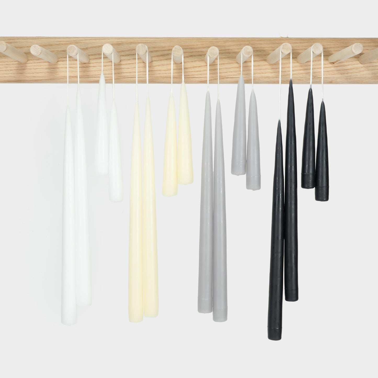 Hand Dipped Taper Candles in Neutral Palette