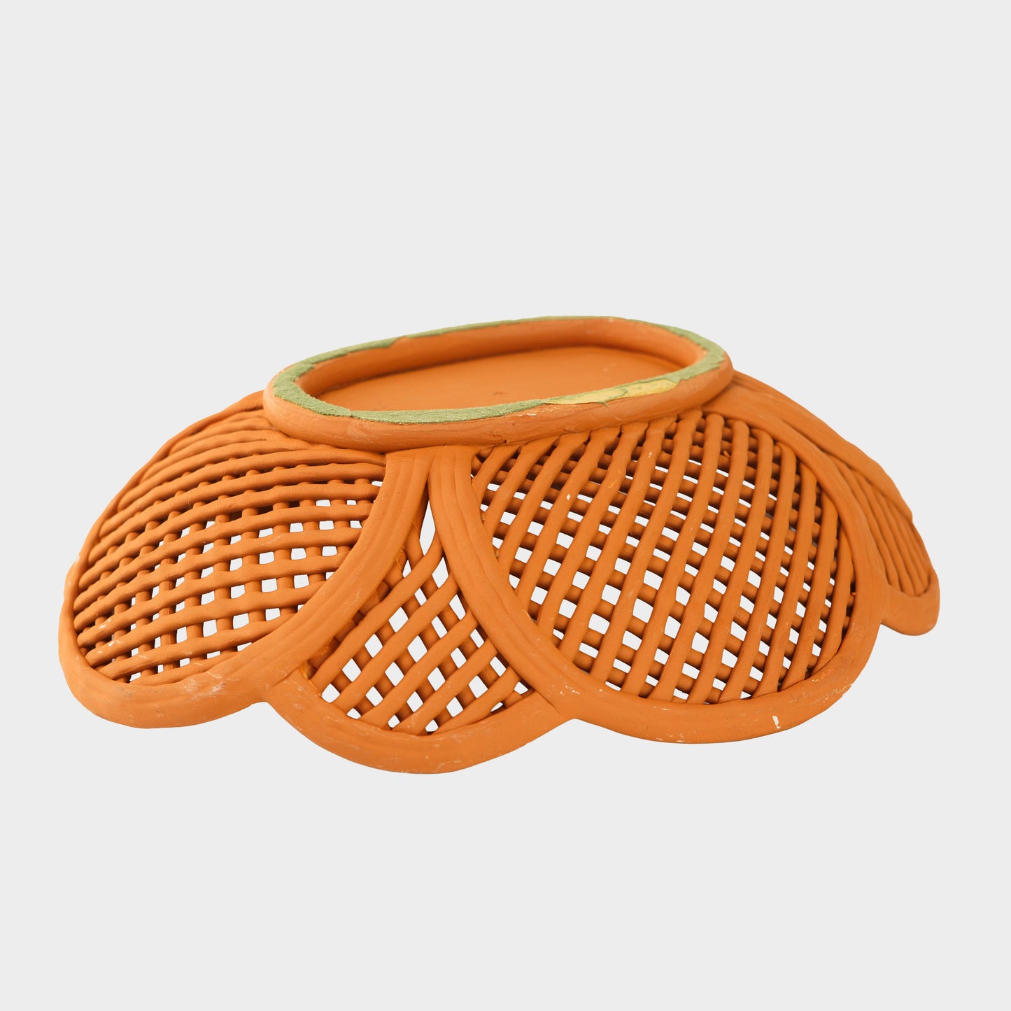 Vintage Handmade Terracotta Lattice Bowl