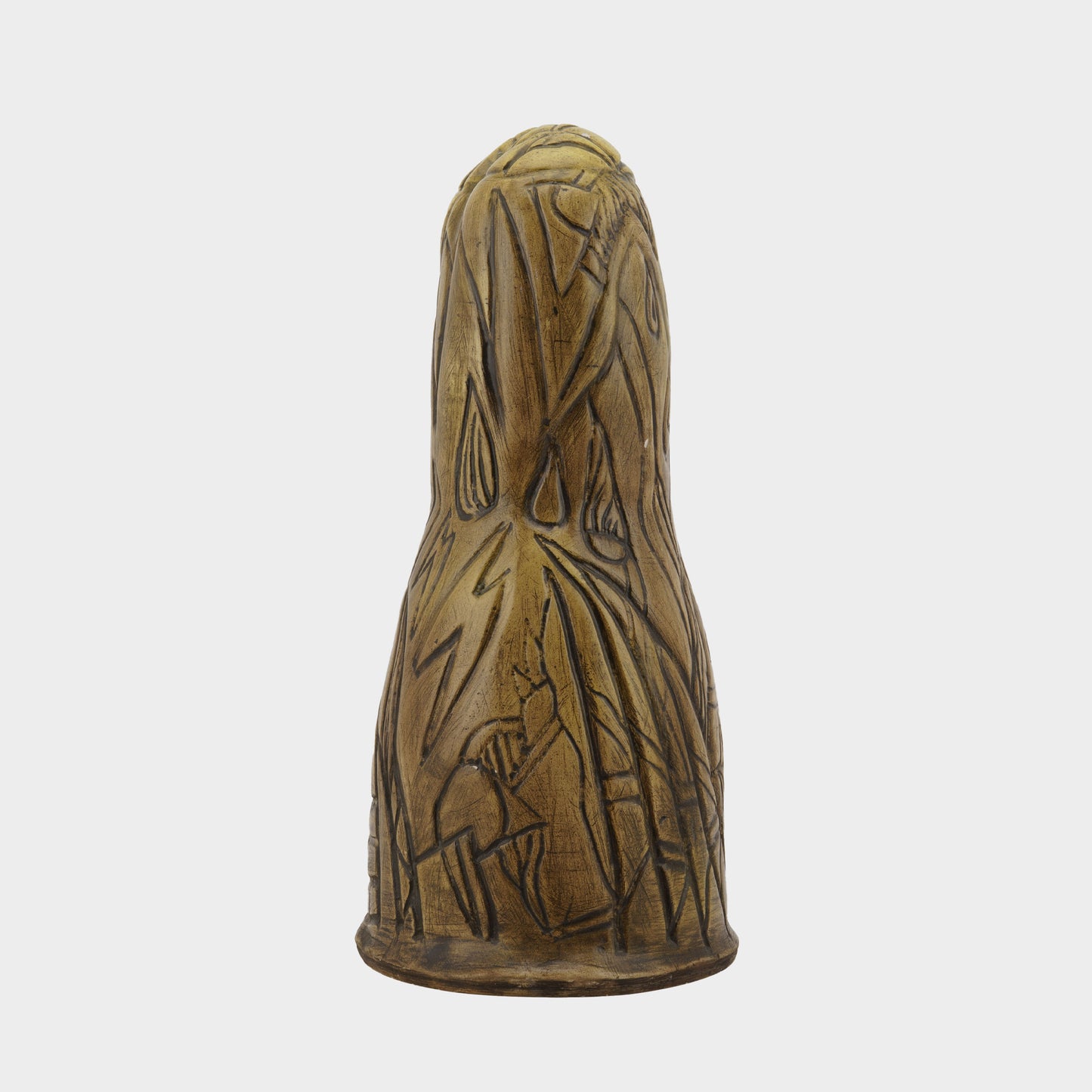 Vintage Ceramic Large Sculpture with Abstracted Thunder Motif