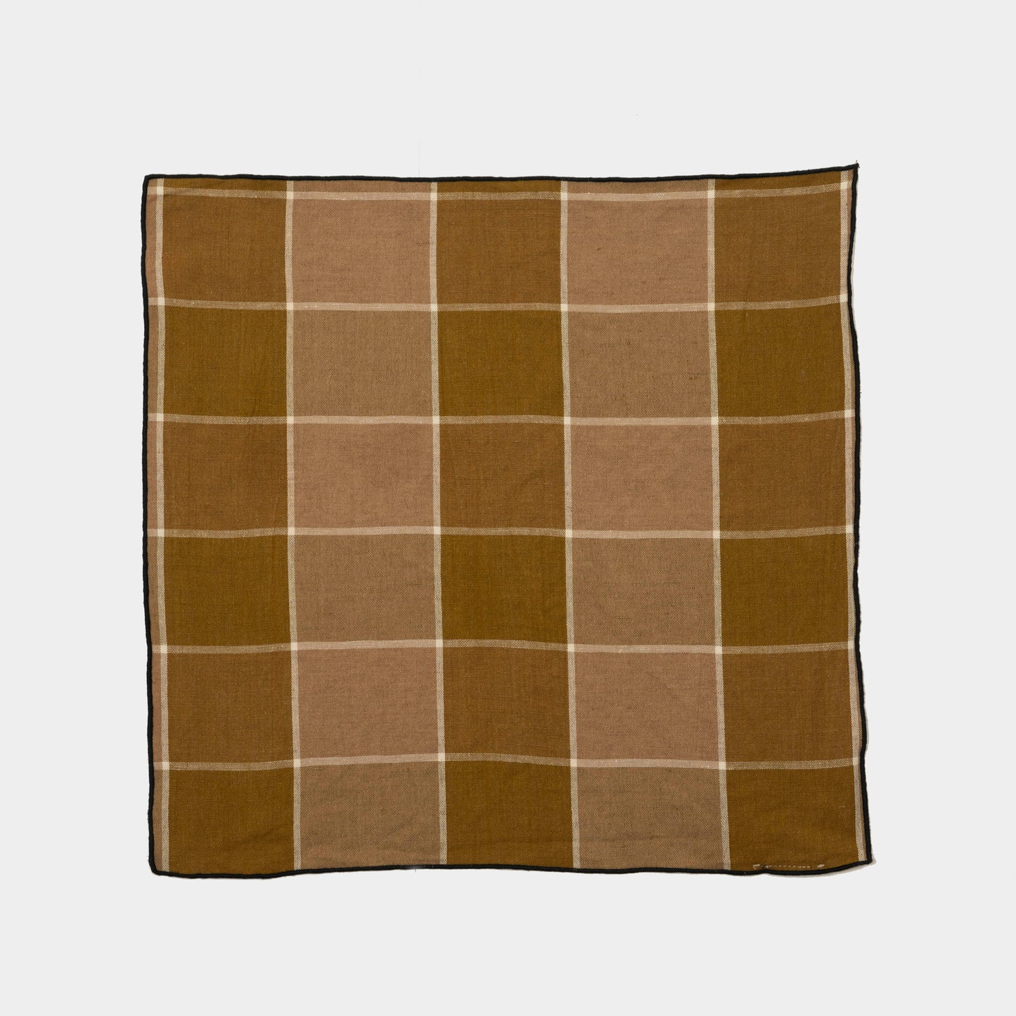 French Linen Napkin in Windowpane Plaid