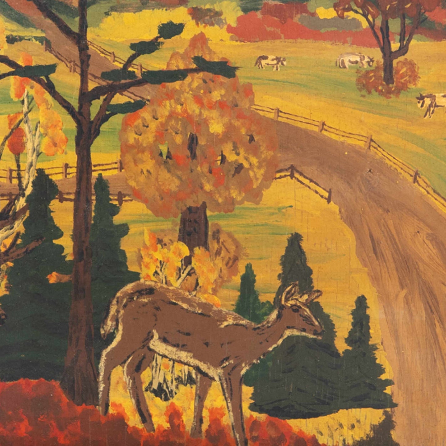 Vintage Vermont Scene Painting, 1969