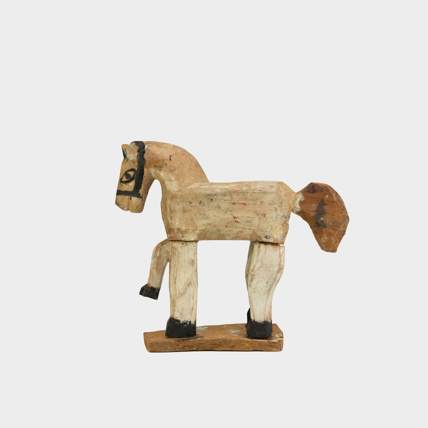Vintage Folk Art Wooden Horse