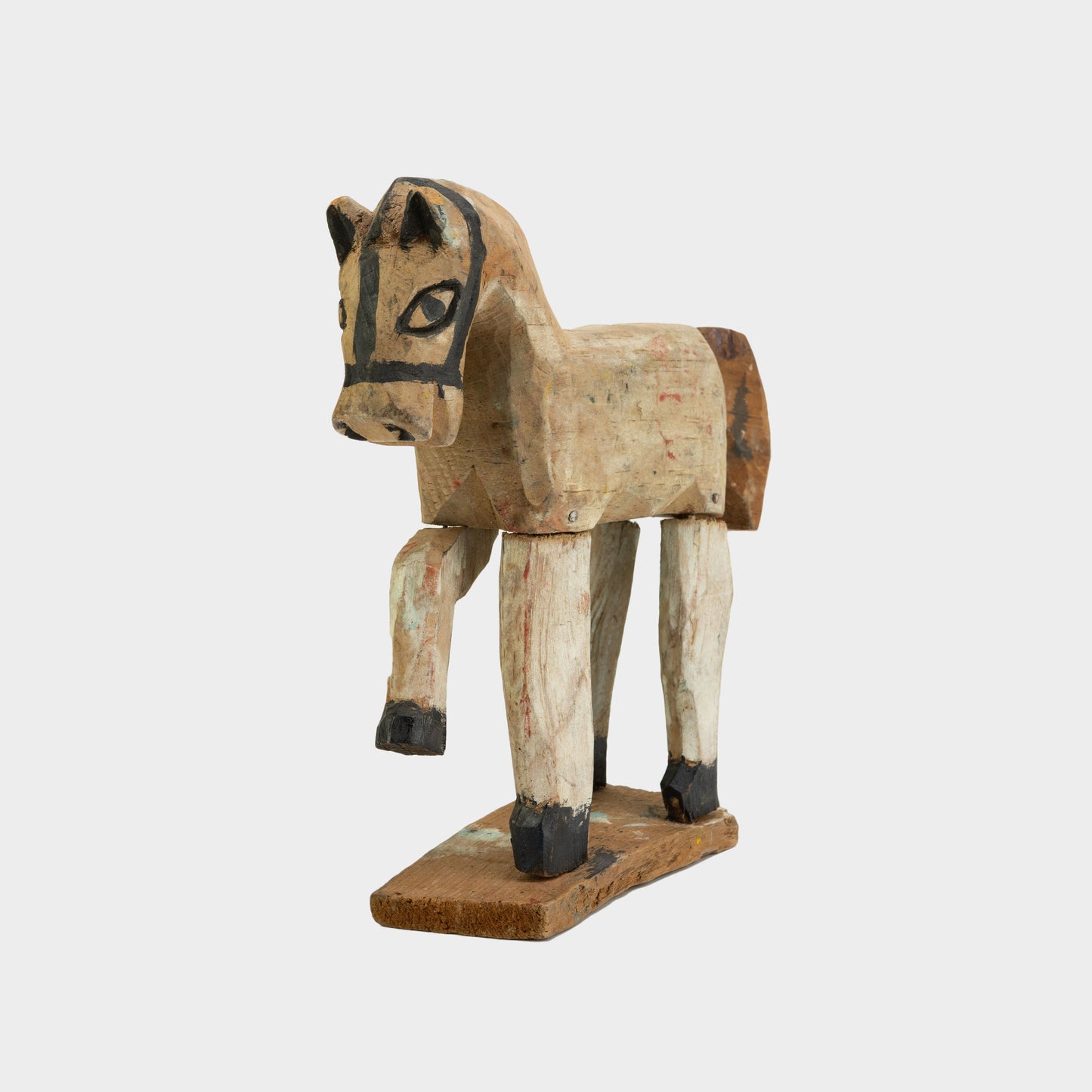 Vintage Folk Art Wooden Horse