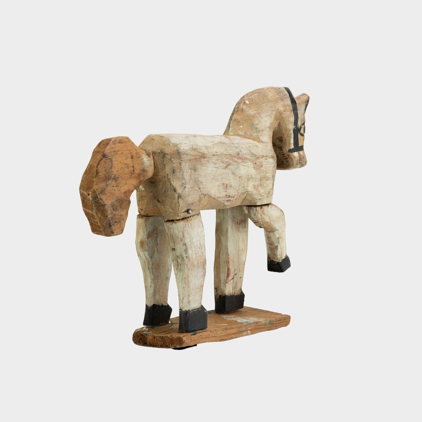 Vintage Folk Art Wooden Horse