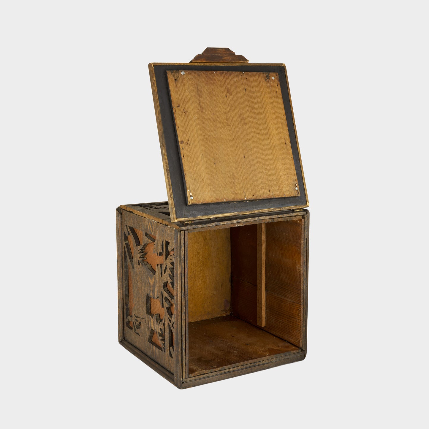 Vintage Folk Art Deer Storage Box, 1931