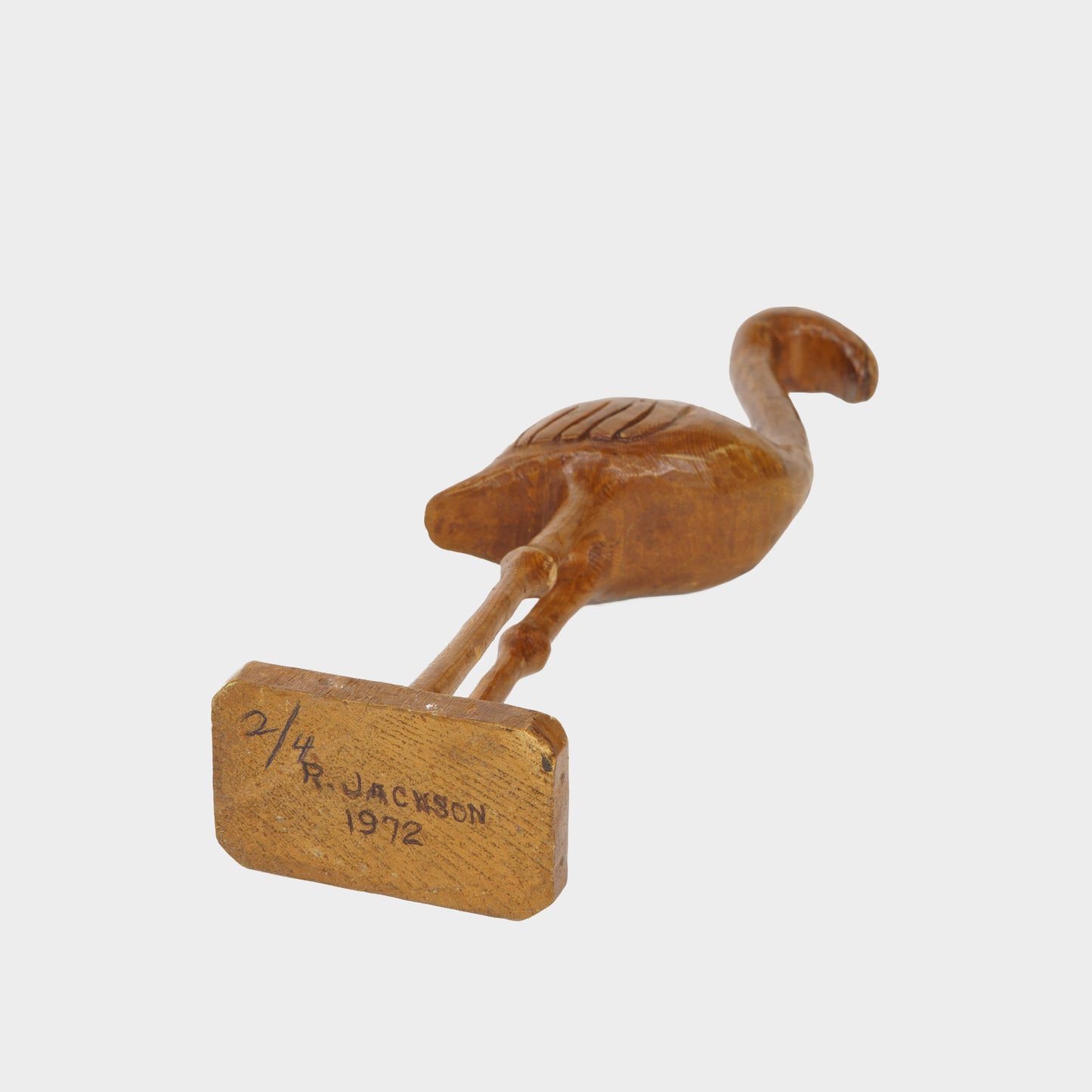 Vintage Hand Carved Flamingo