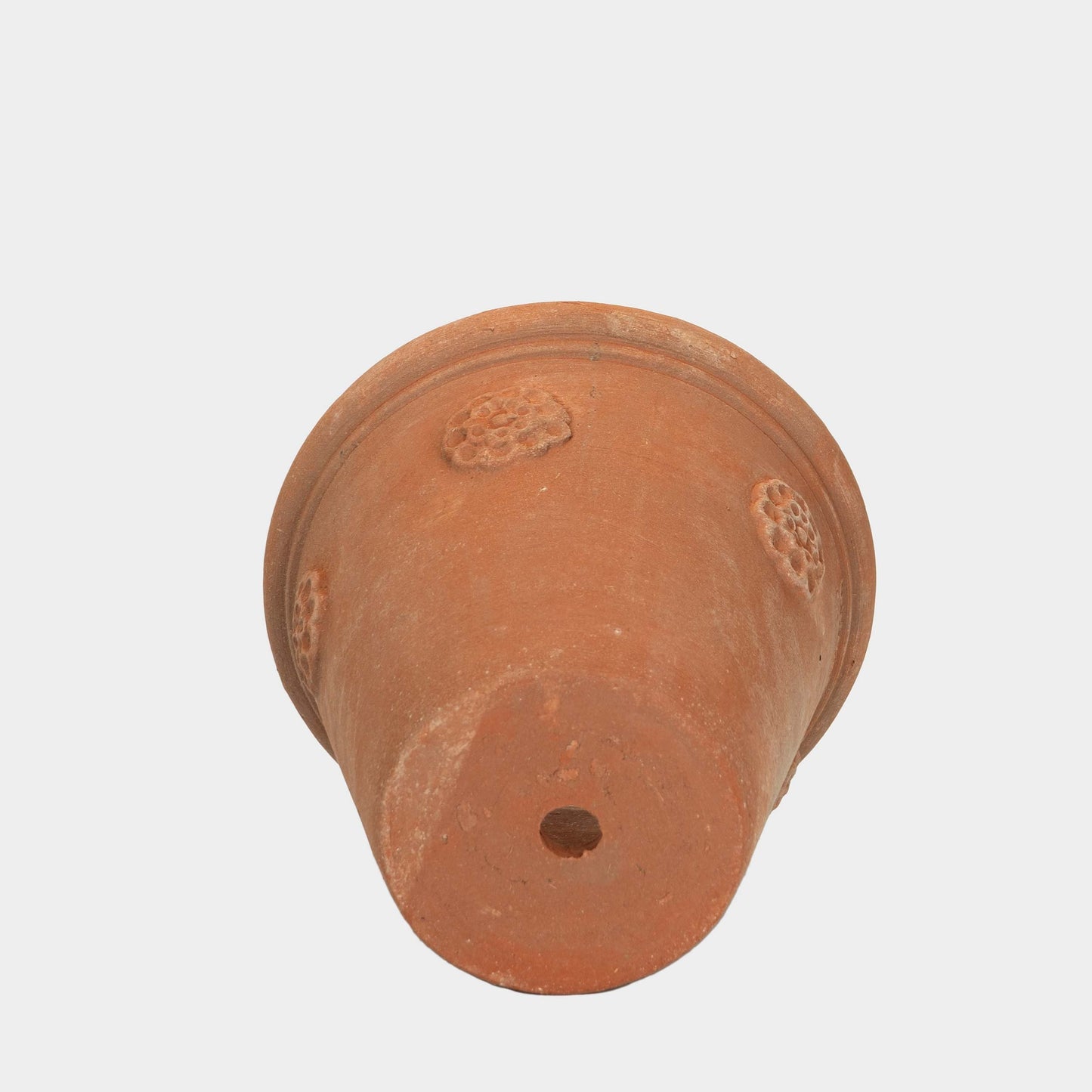 Italian Terra Cotta Pots with Floral Motif