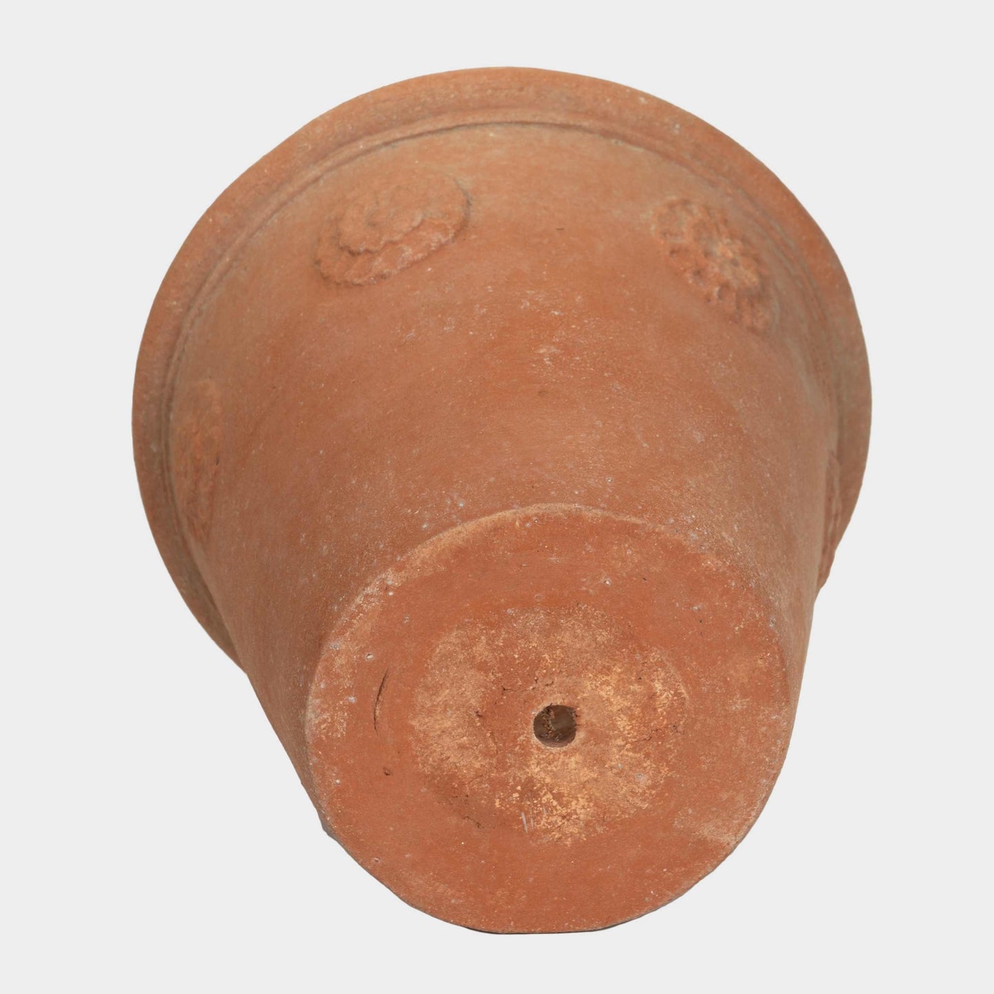 Italian Terra Cotta Pots with Floral Motif