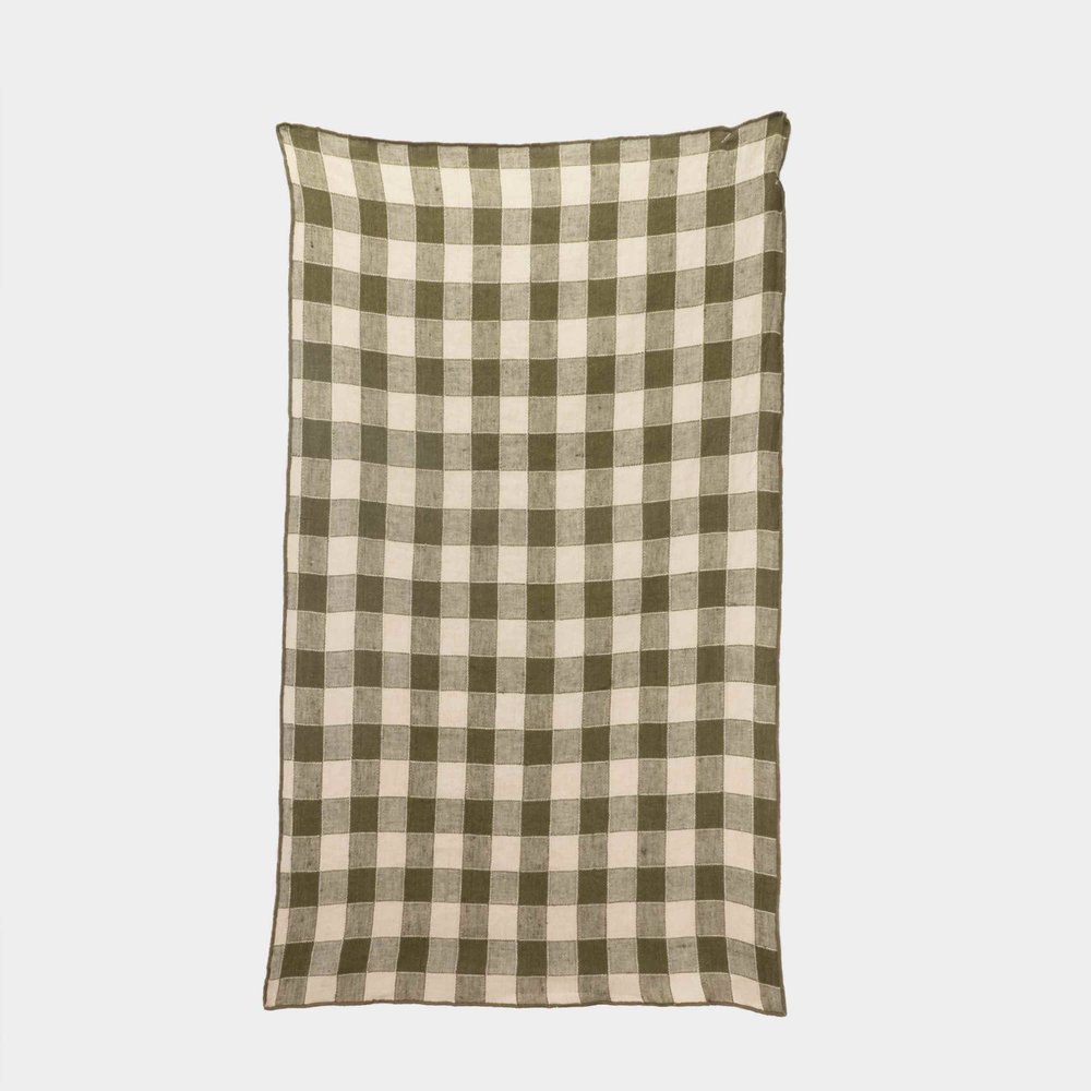 French Linen Kitchen Towel in Gingham