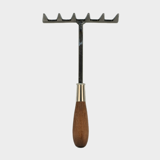 Hand Forged Tang and Ferrule 6 Tine Hand Rake
