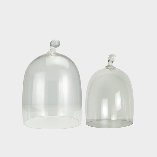 Mouth Blown Glass Cloches in Clear