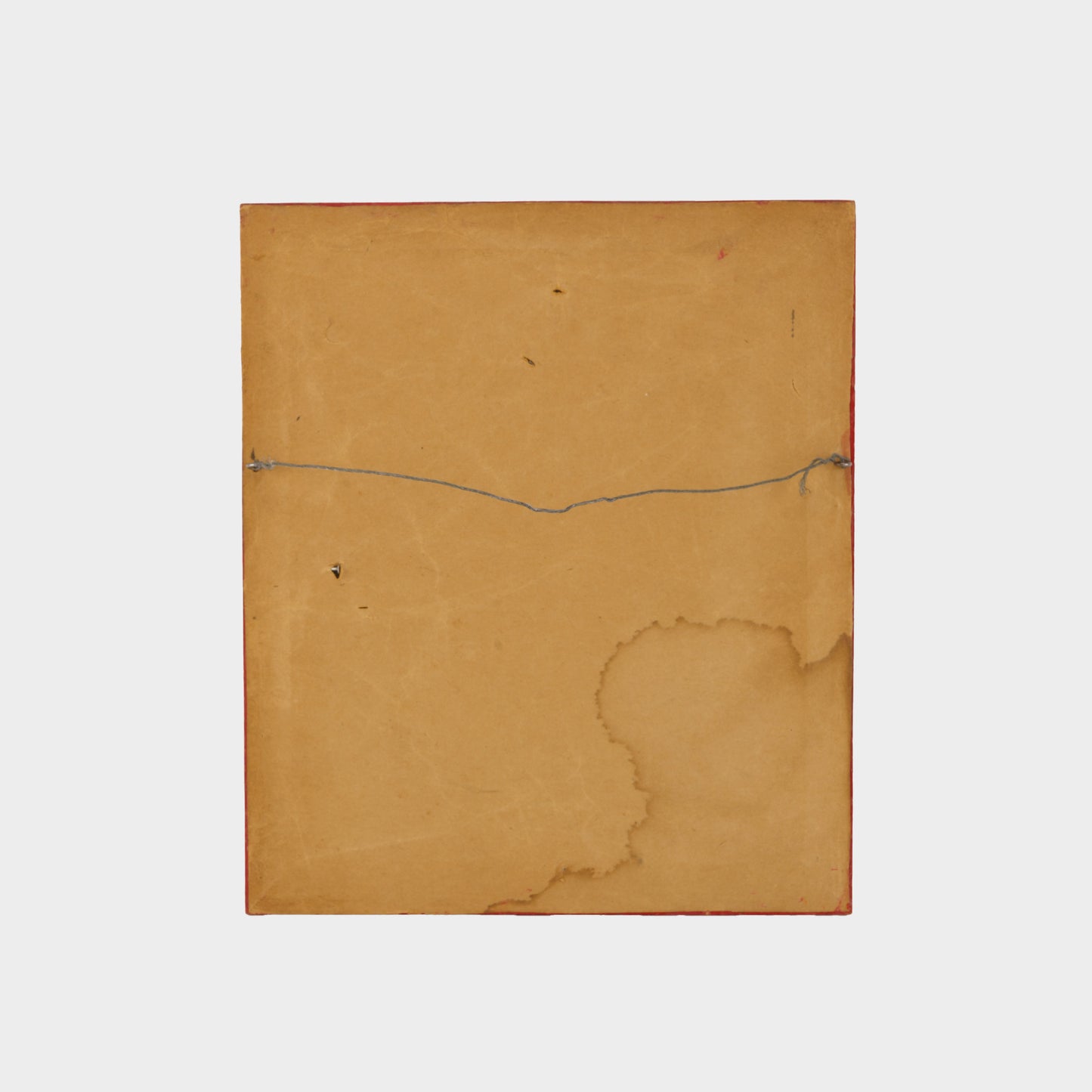 Vintage Needlepoint of Boy with Bouquet and Bindle (or Butterfly Catcher?)