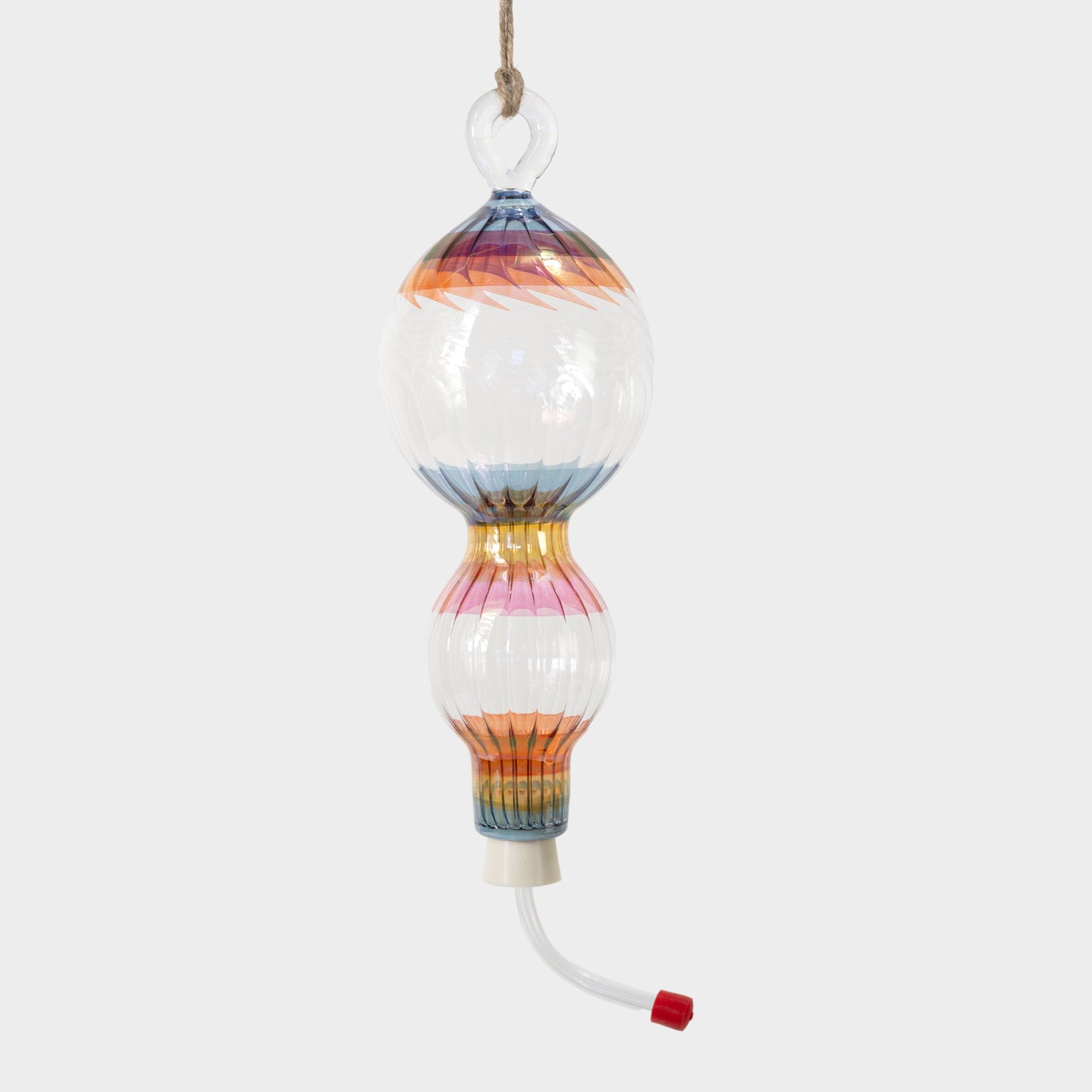 Blown Glass Hummingbird Feeder