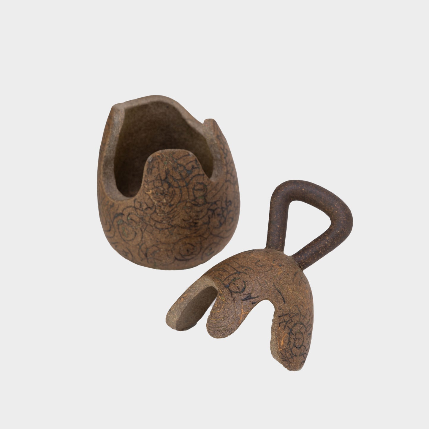 Vintage Ceramic Kettle Bell Shaped Box