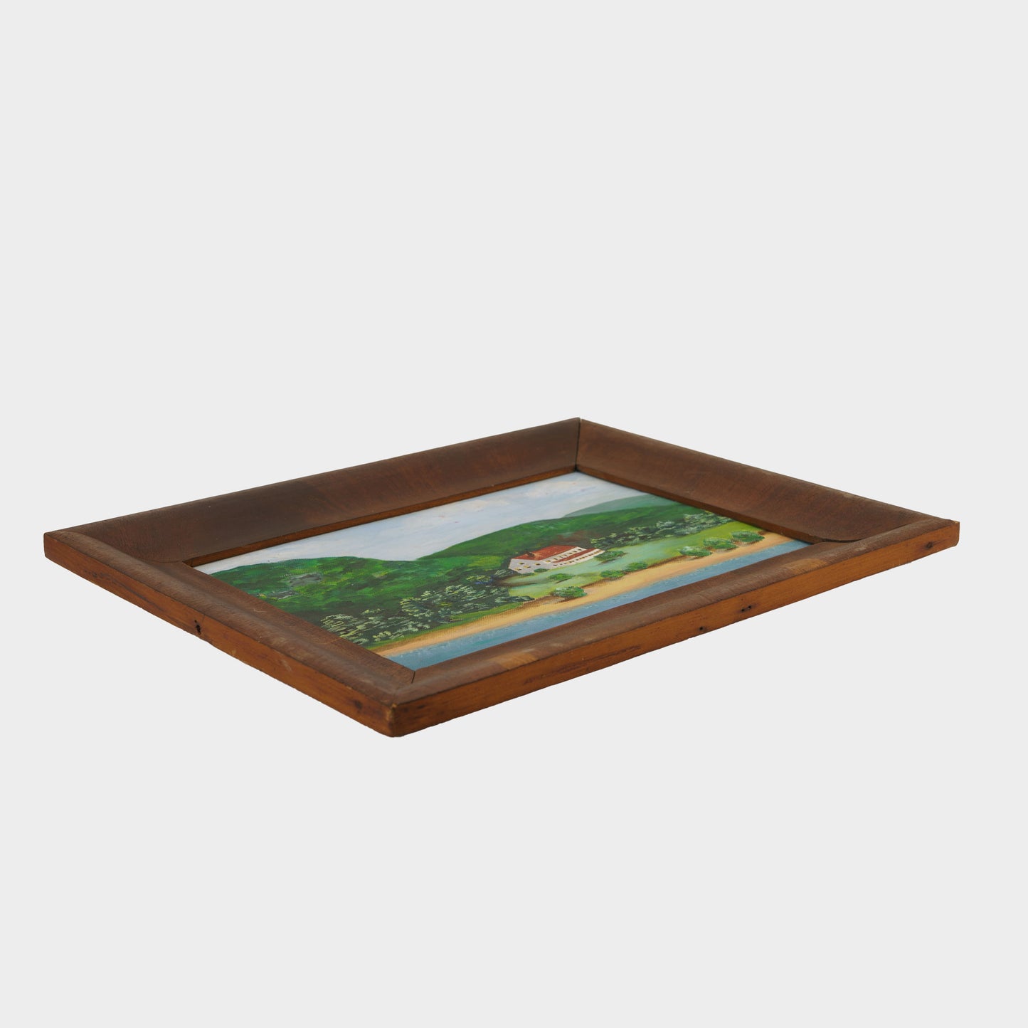 Vintage Painting of Lakefront, 1950s