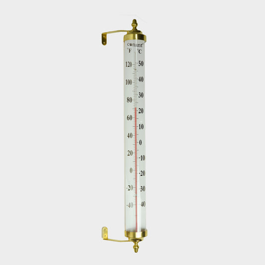 Large View Brass Thermometer