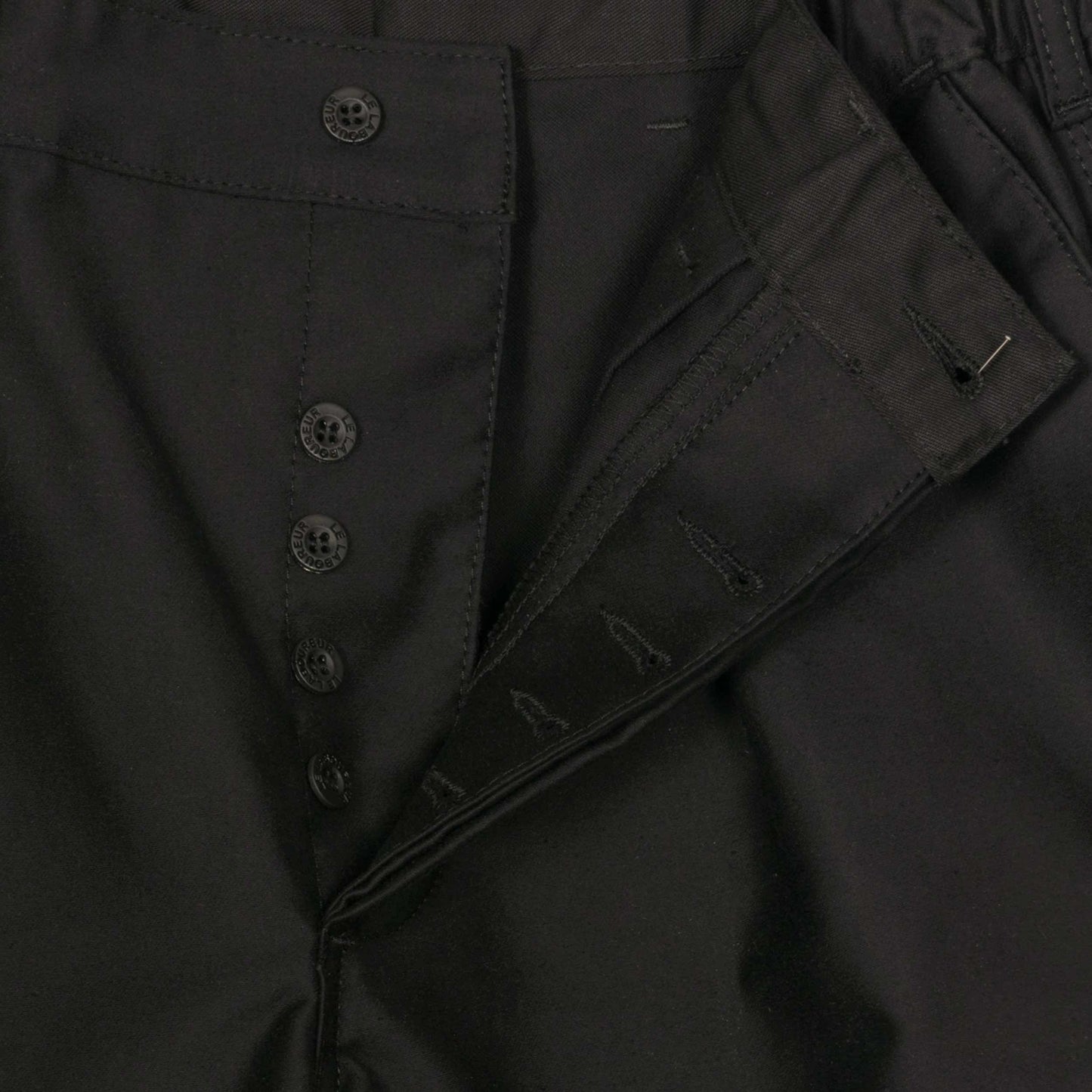 Le Laboureur French Moleskin Bermuda Short in Black