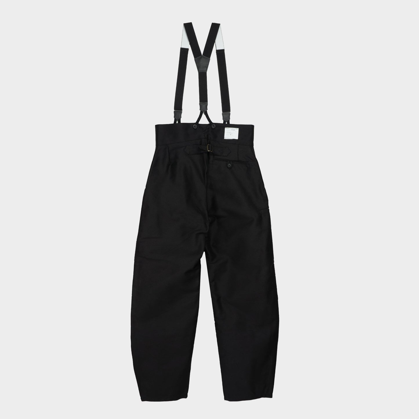 Le Laboureur French Moleskin Farm Pant with Braces in Black
