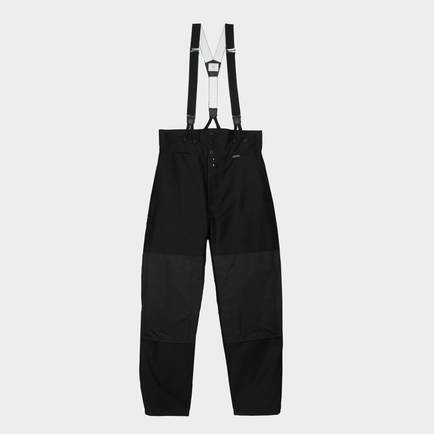 Le Laboureur French Moleskin Farm Pant with Braces in Black
