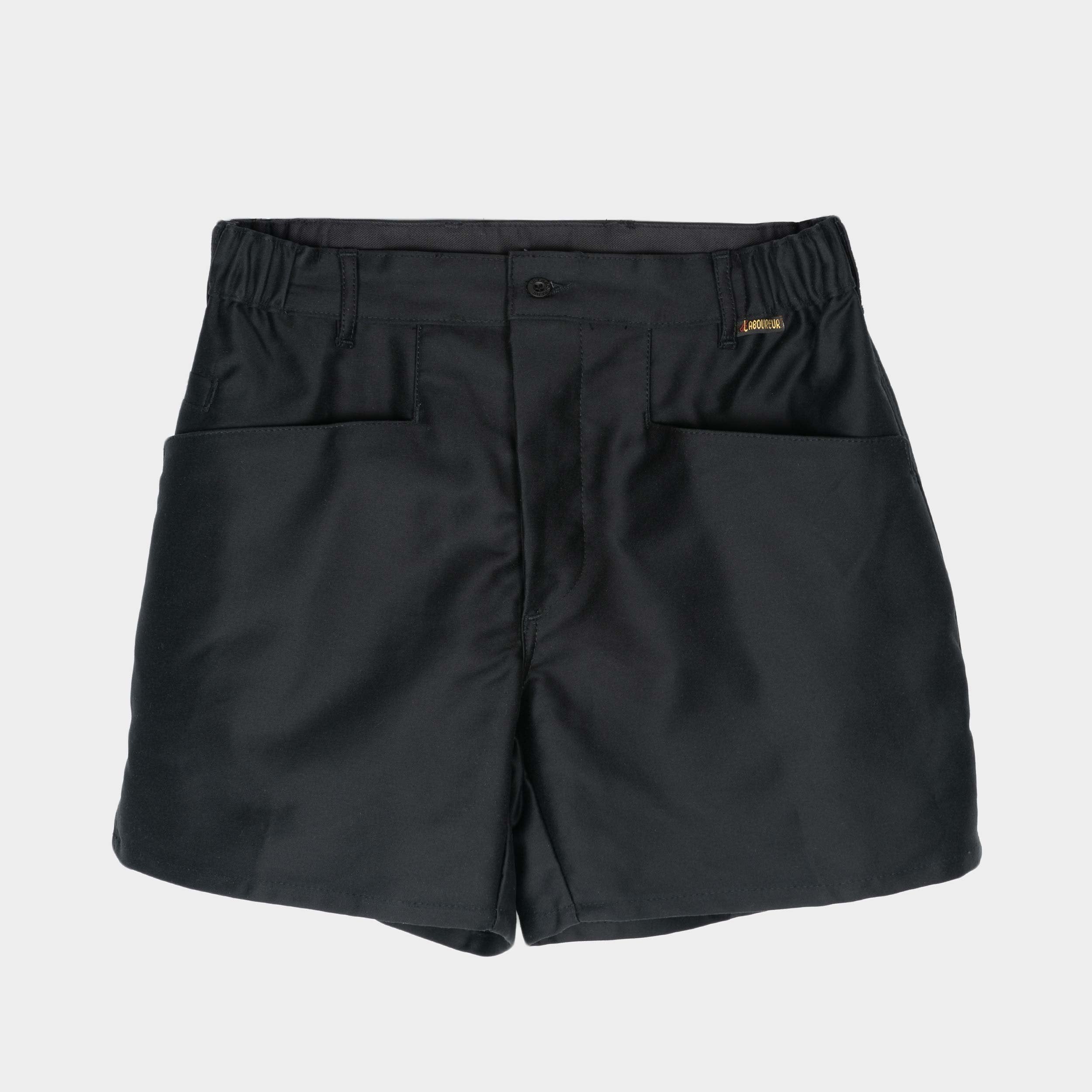 French Moleskin Work Shorts in Black