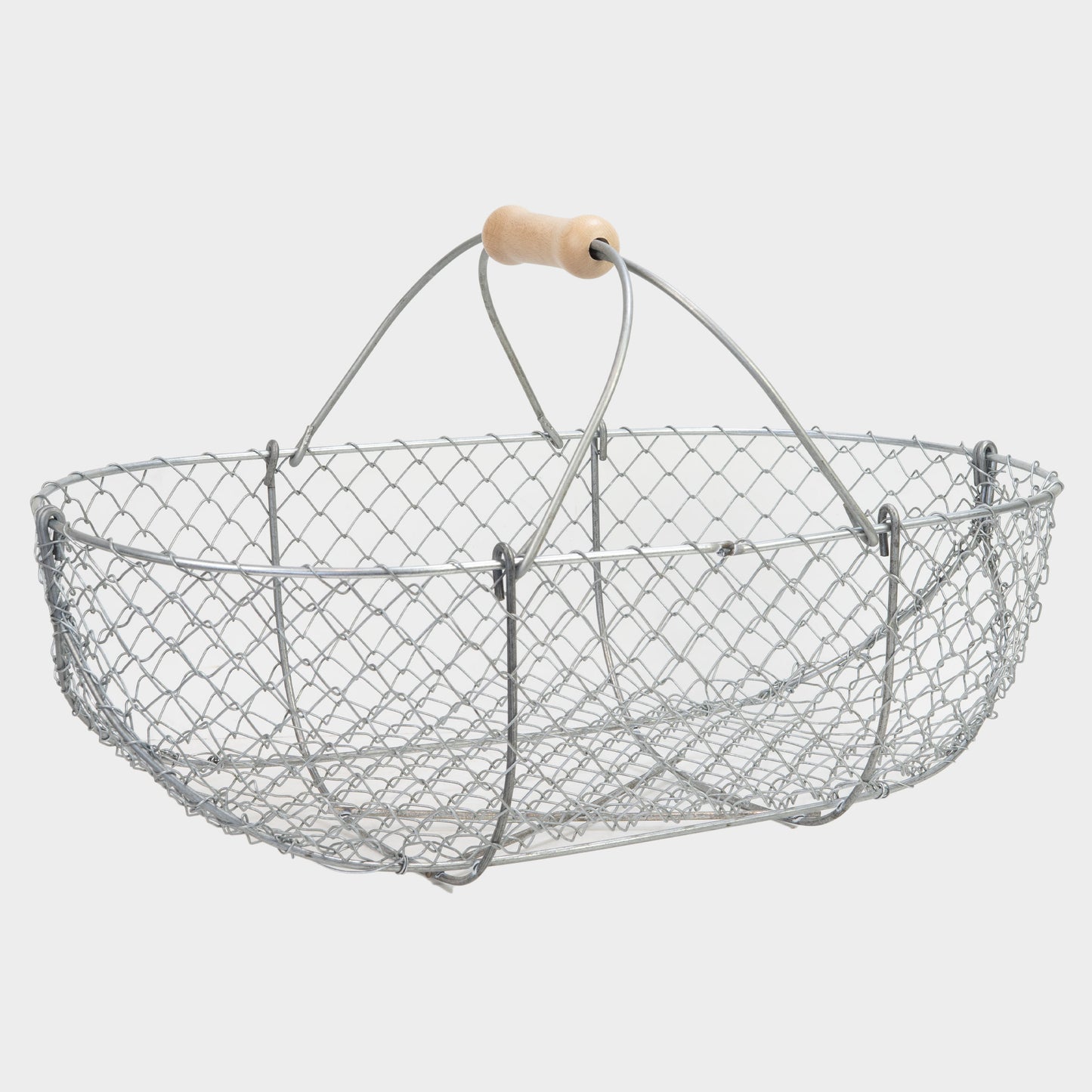 Traditional French Galvanized Harvest Basket