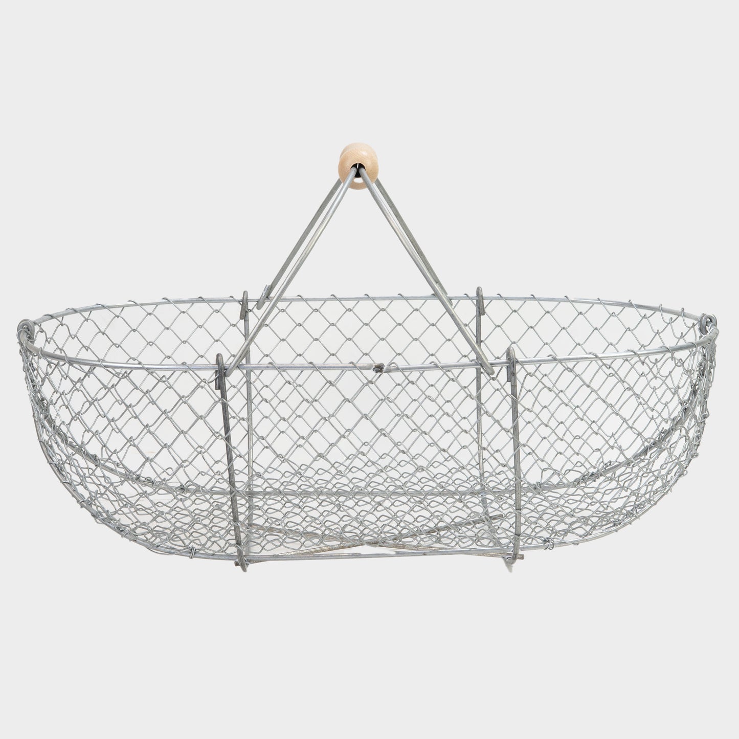 Traditional French Galvanized Harvest Basket