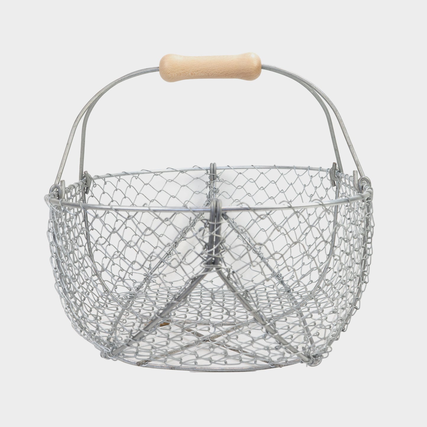 Traditional French Galvanized Harvest Basket
