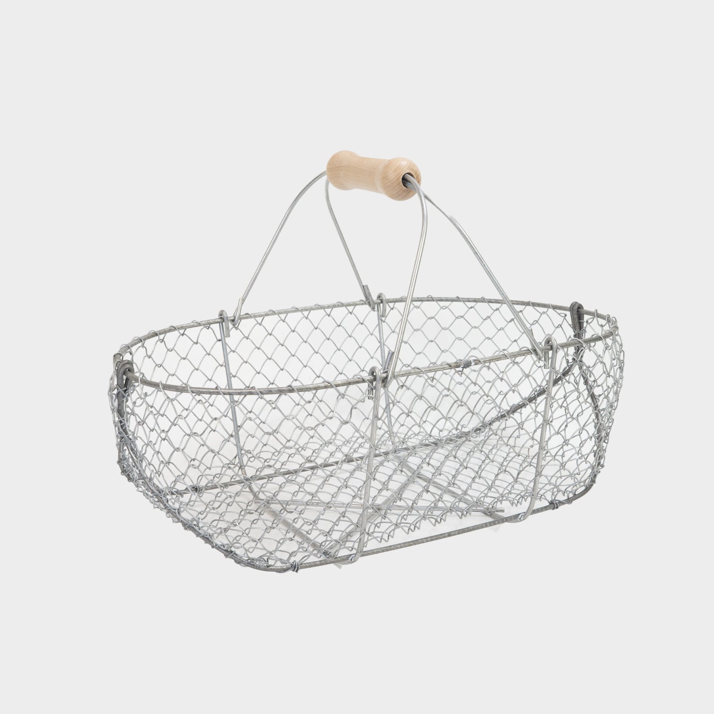 Traditional French Galvanized Harvest Basket
