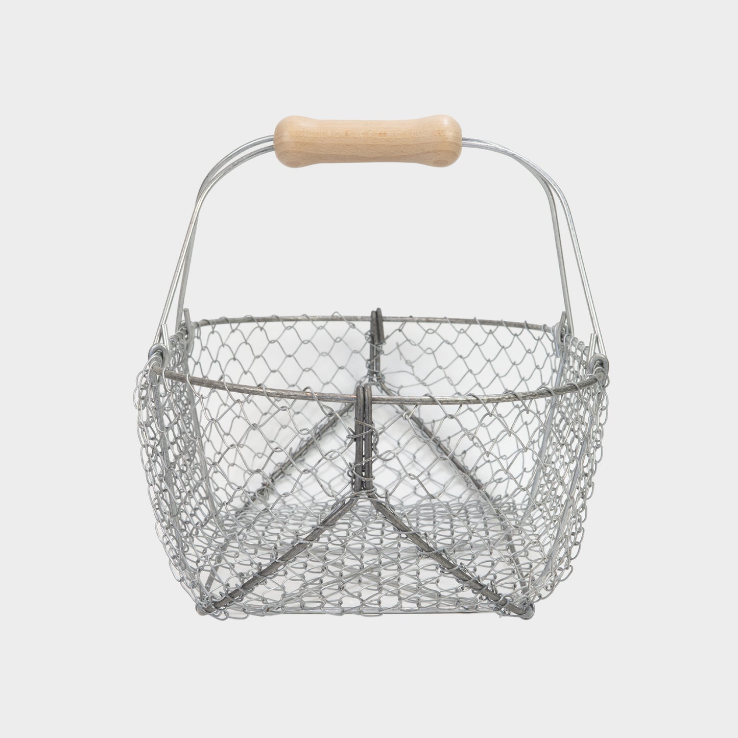 Traditional French Galvanized Harvest Basket