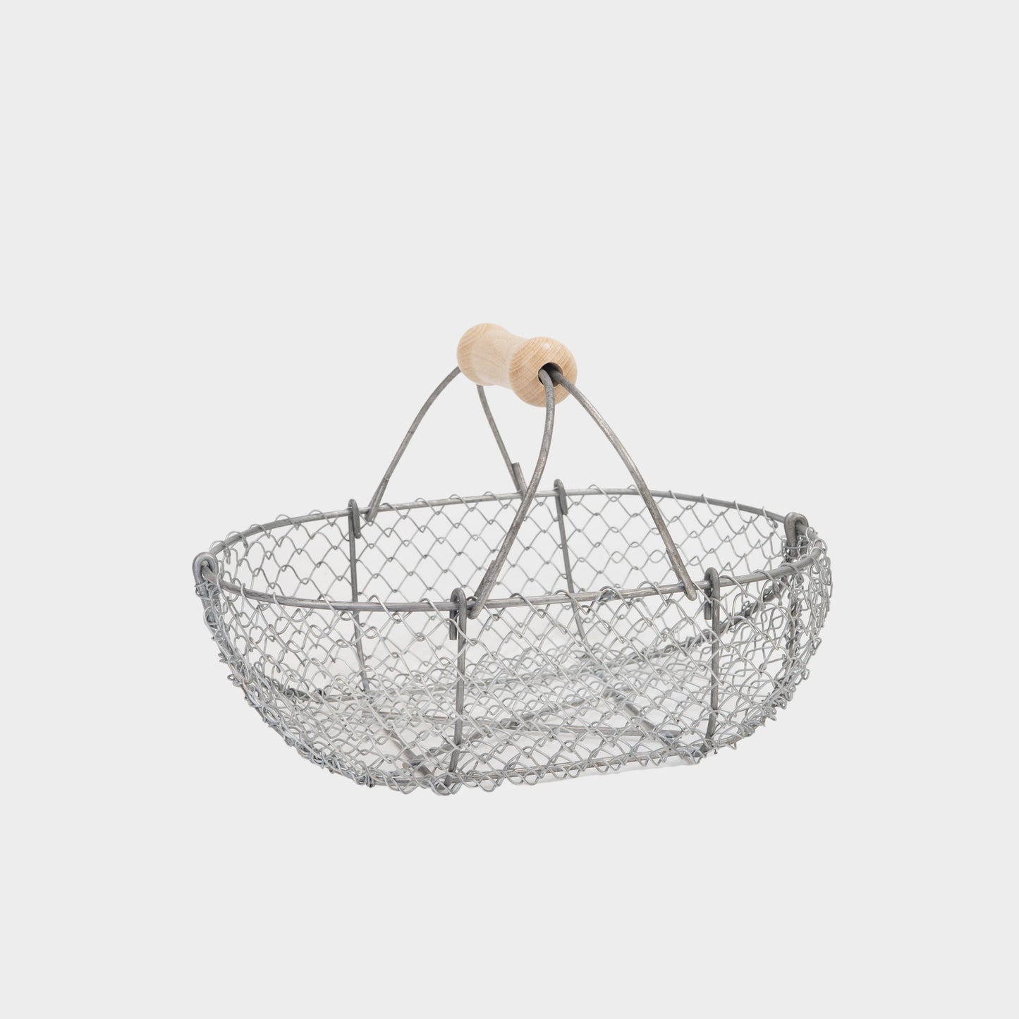 Traditional French Galvanized Harvest Basket