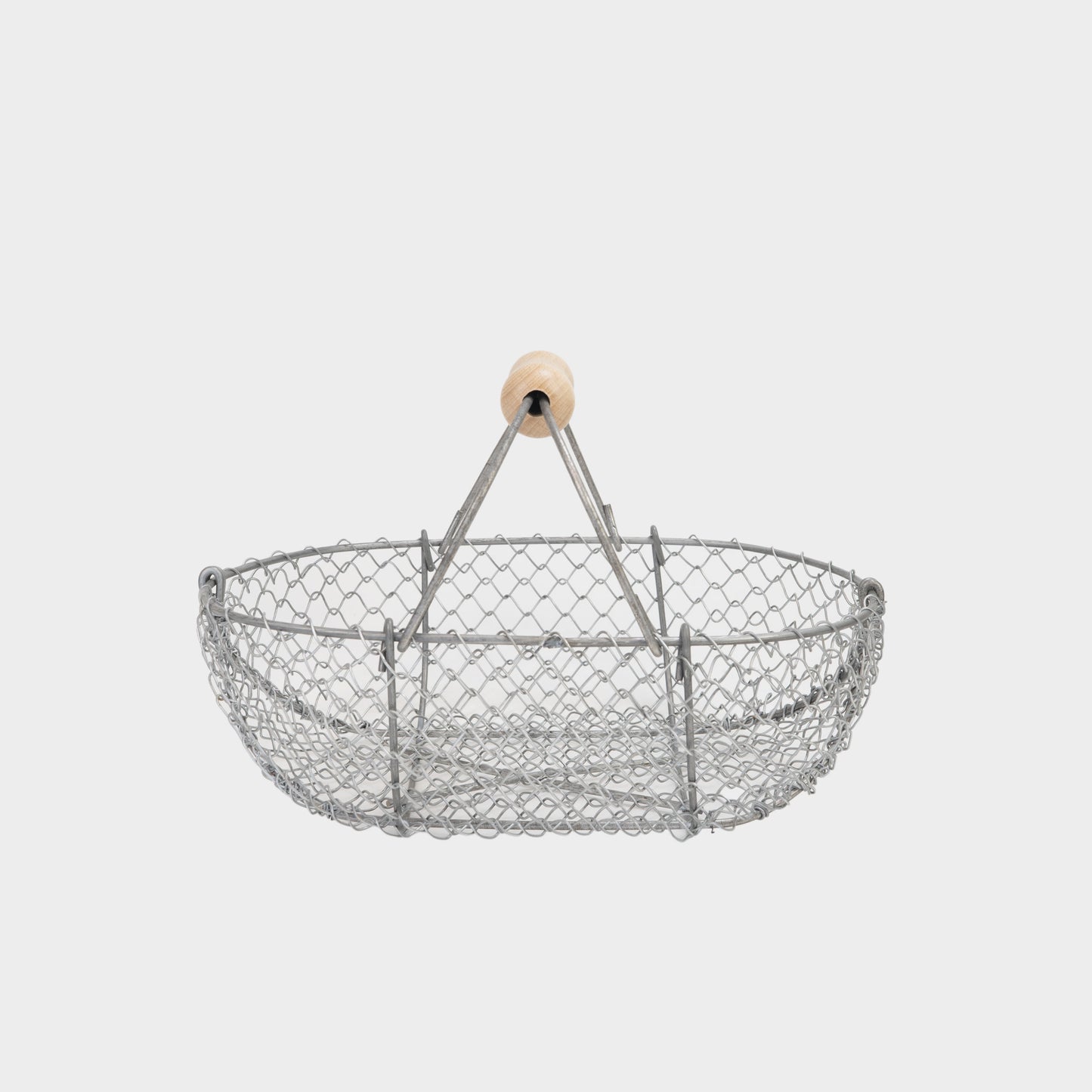 Traditional French Galvanized Harvest Basket