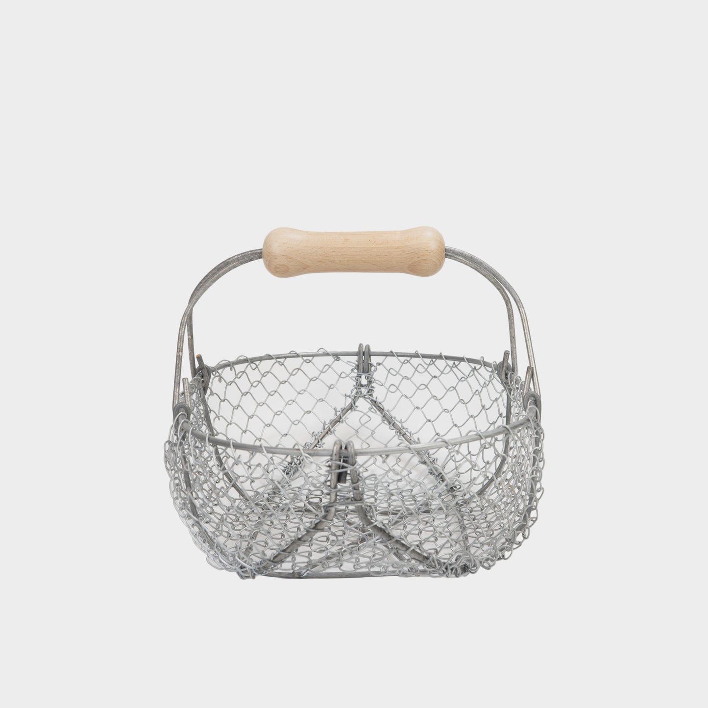 Traditional French Galvanized Harvest Basket