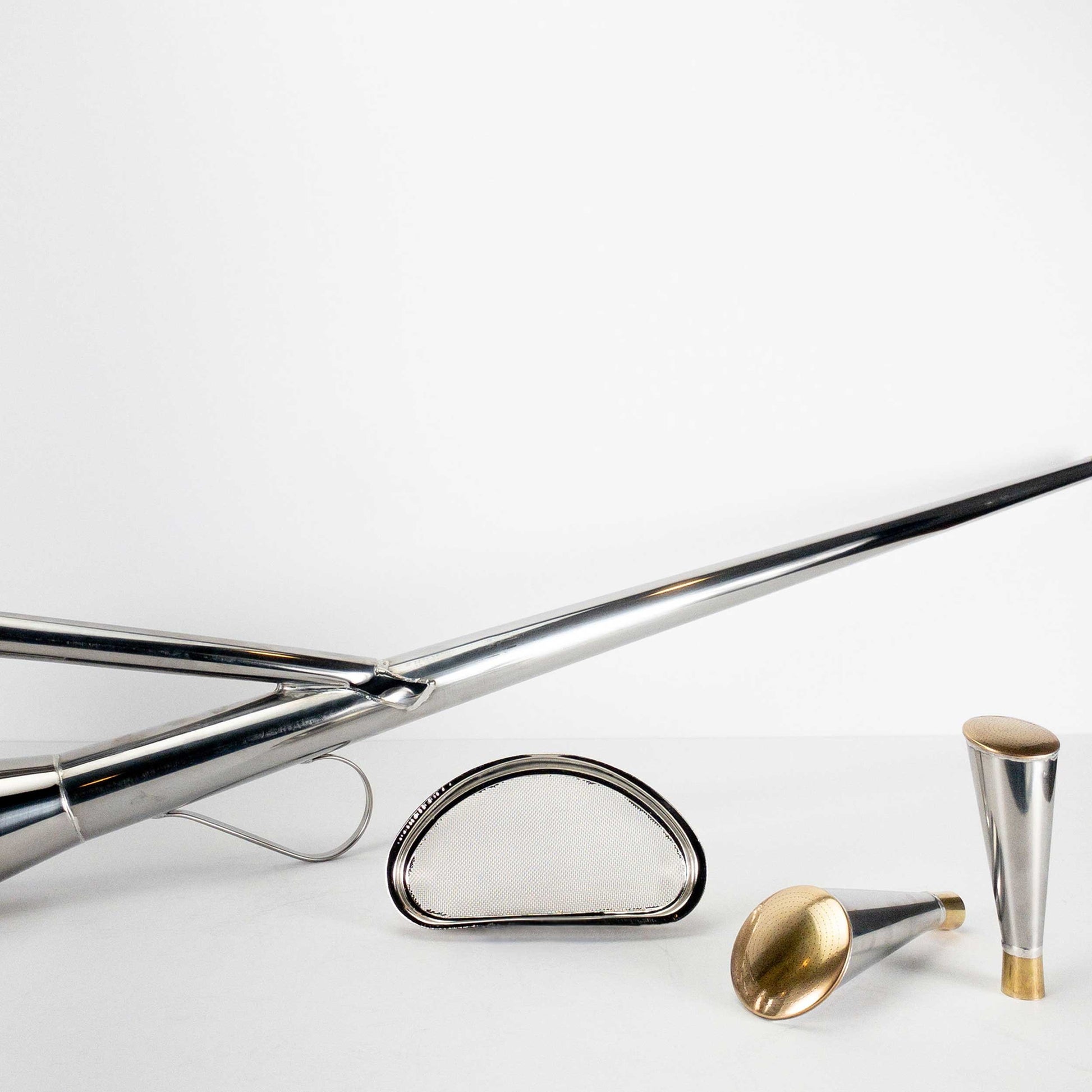 LONG-NECKED STAINLESS STEEL WATERING CAN NO. 6 BY NEGISHI INDUSTRY CO.