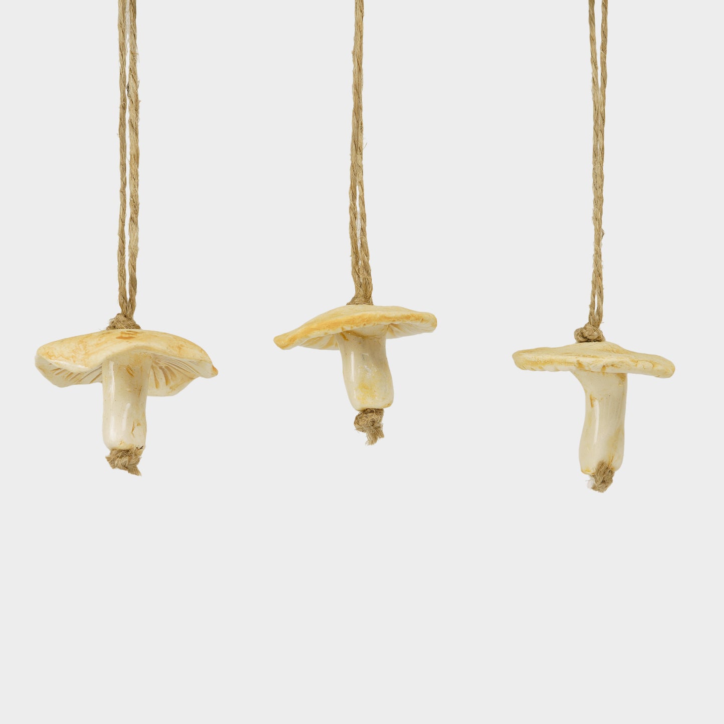 Ceramic Mushroom Ornament Set