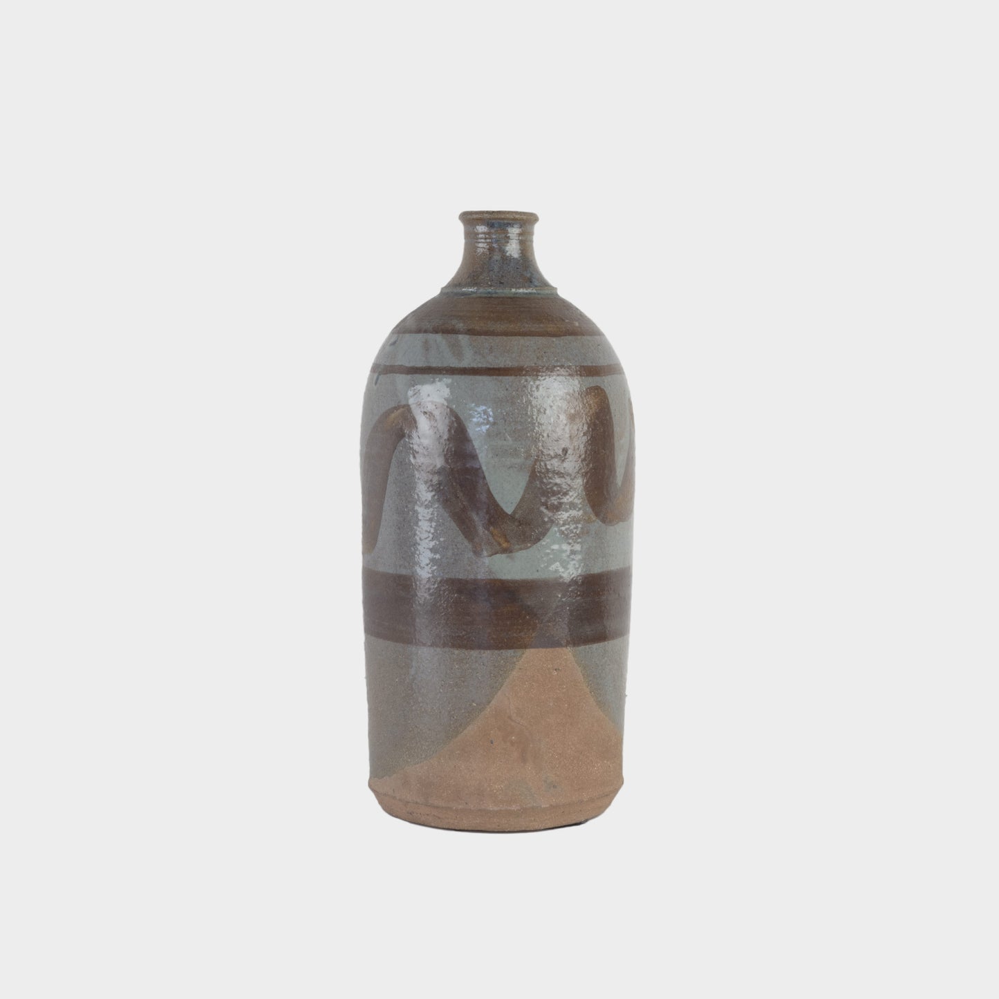 Vintage Patterned Ceramic Vase, 1970s