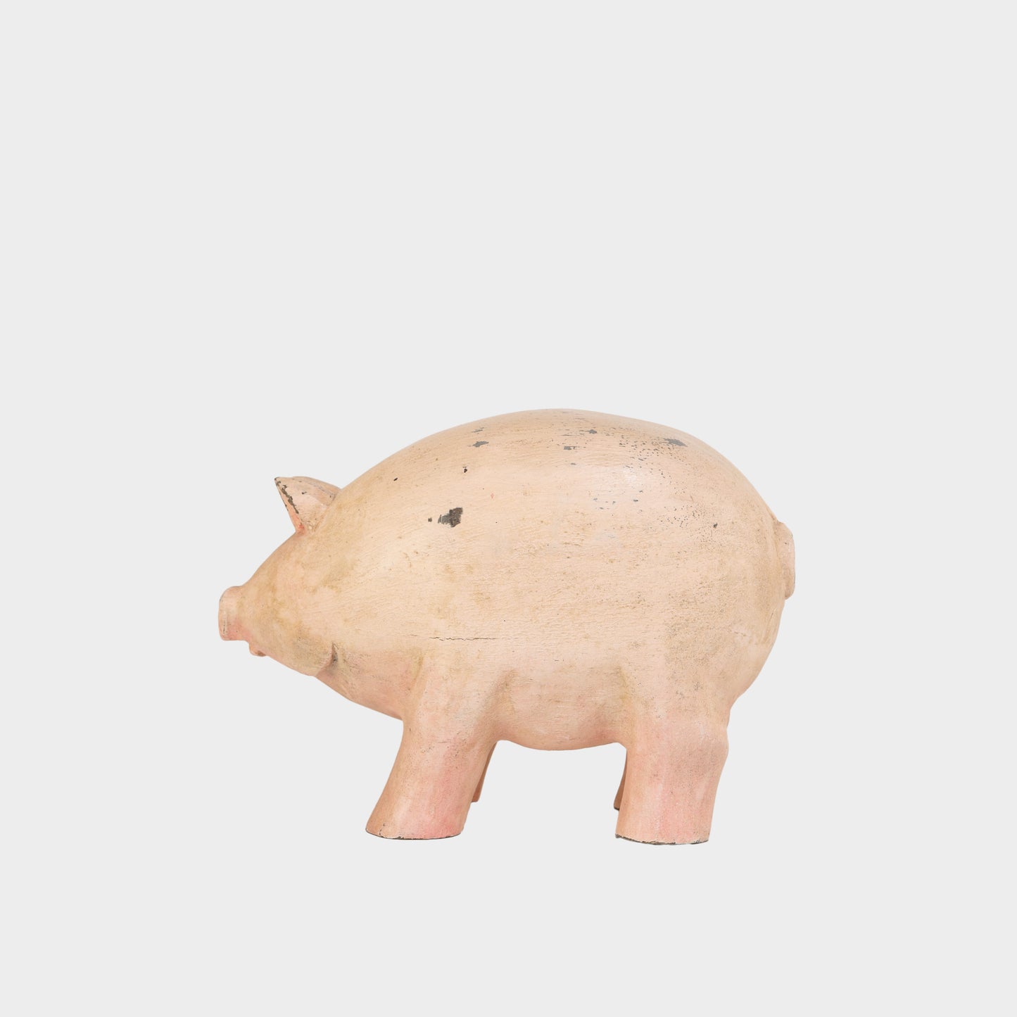 Vintage Carved Wood Pig
