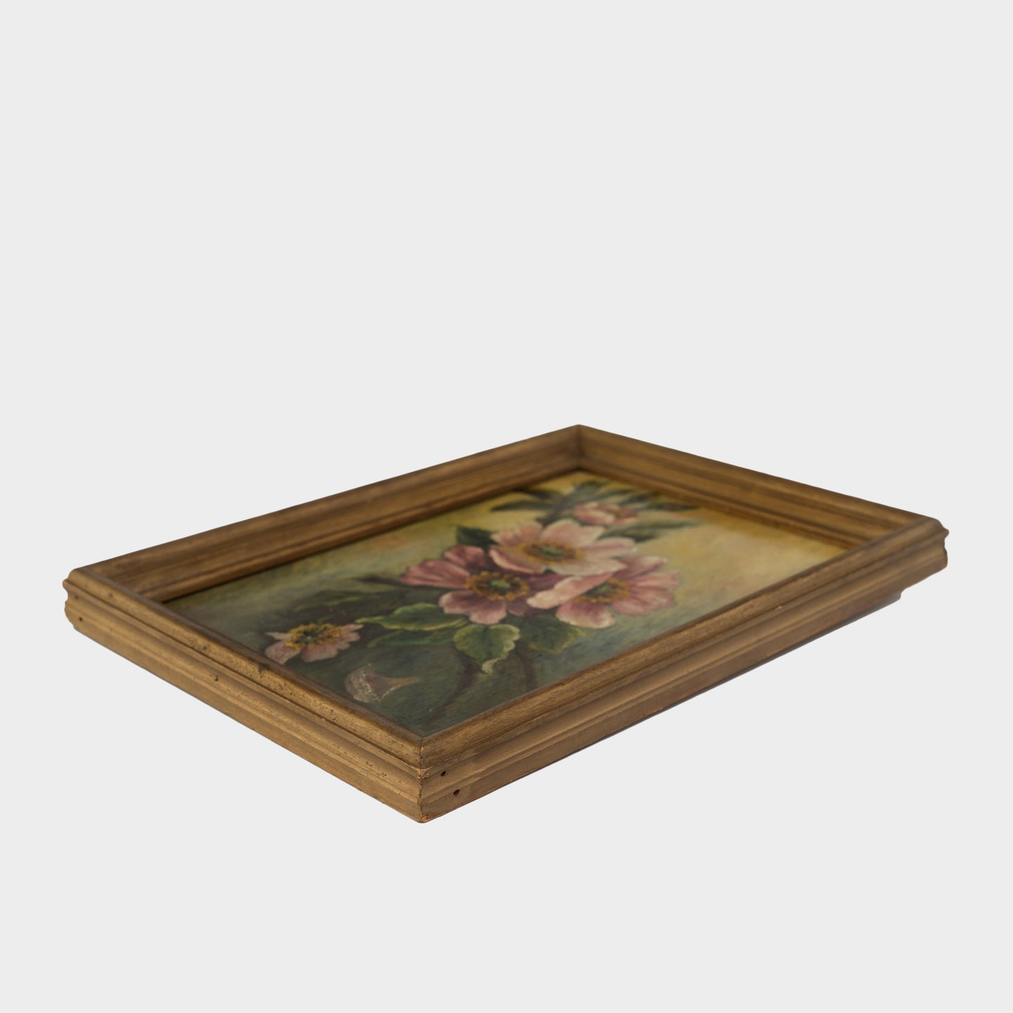 Antique Painting of Wild Roses, 1920s