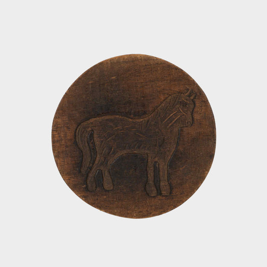 Vintage Folk Art Wood Carving of Draft Horse, Pennsylvania, 20th C.