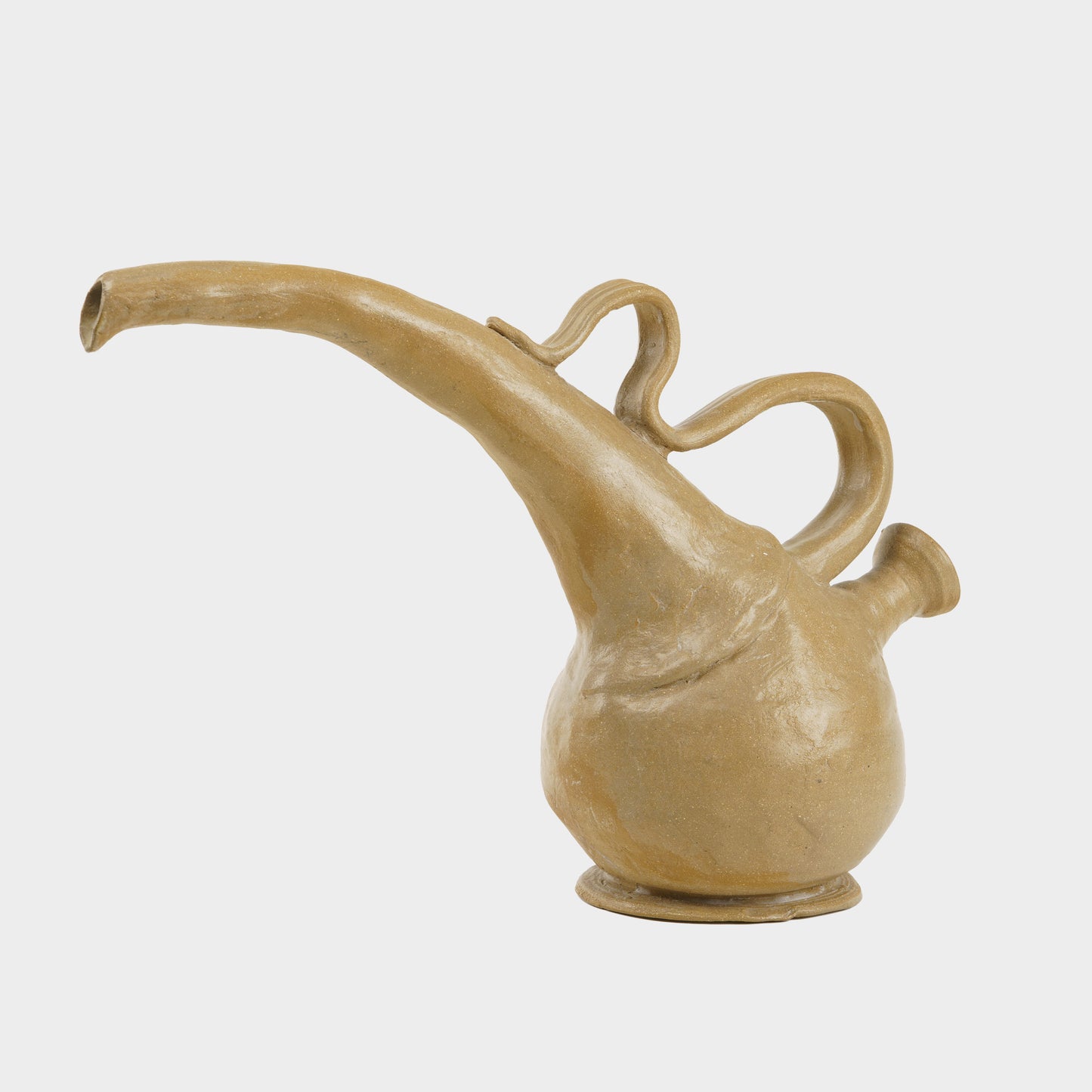 Vintage Double Spout Stoneware Watering Vessel