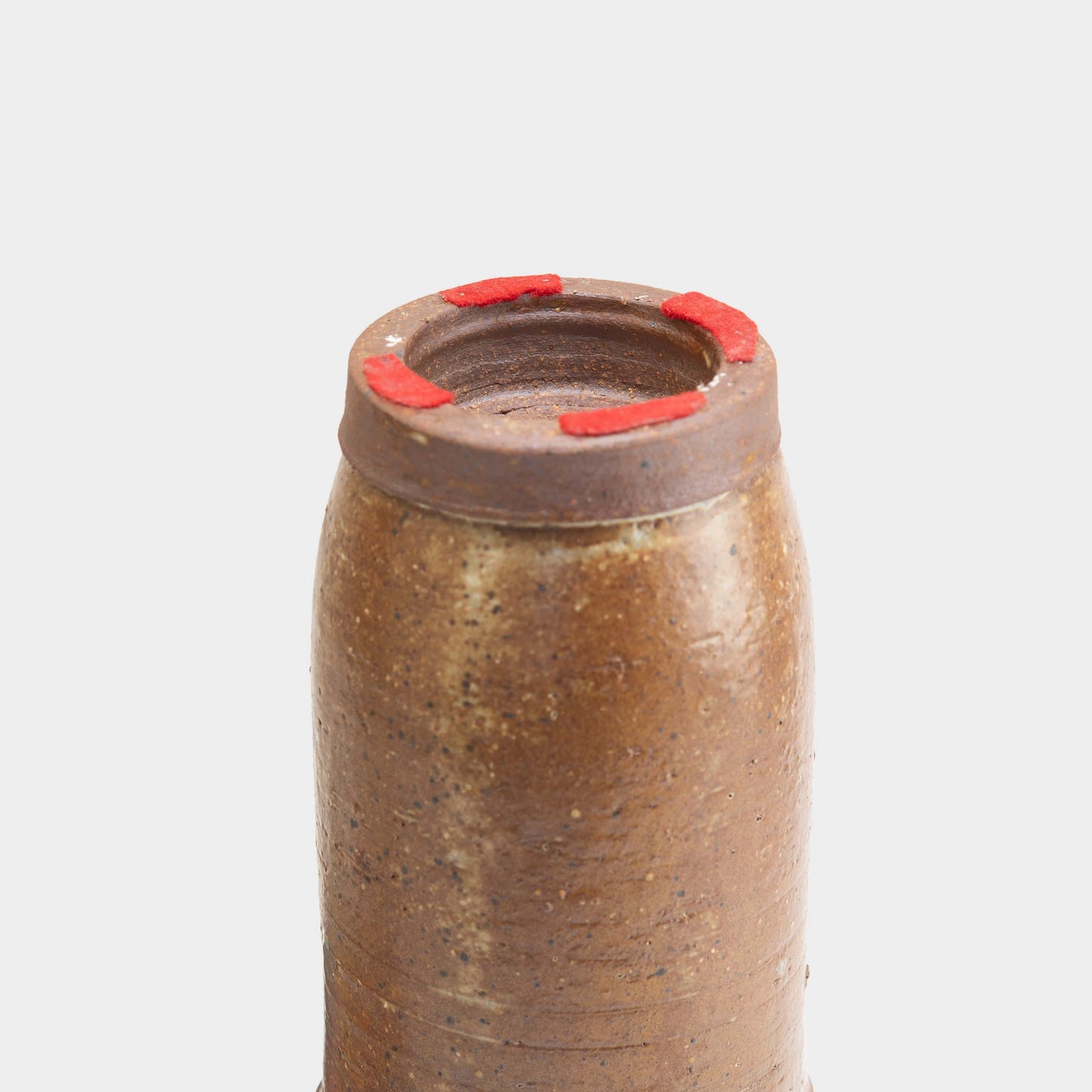 Vintage Ceramic Vase with Snake Squiggle Appliques