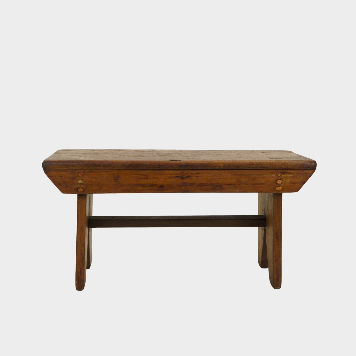 Vintage Peg Joined Oak Cricket Stool