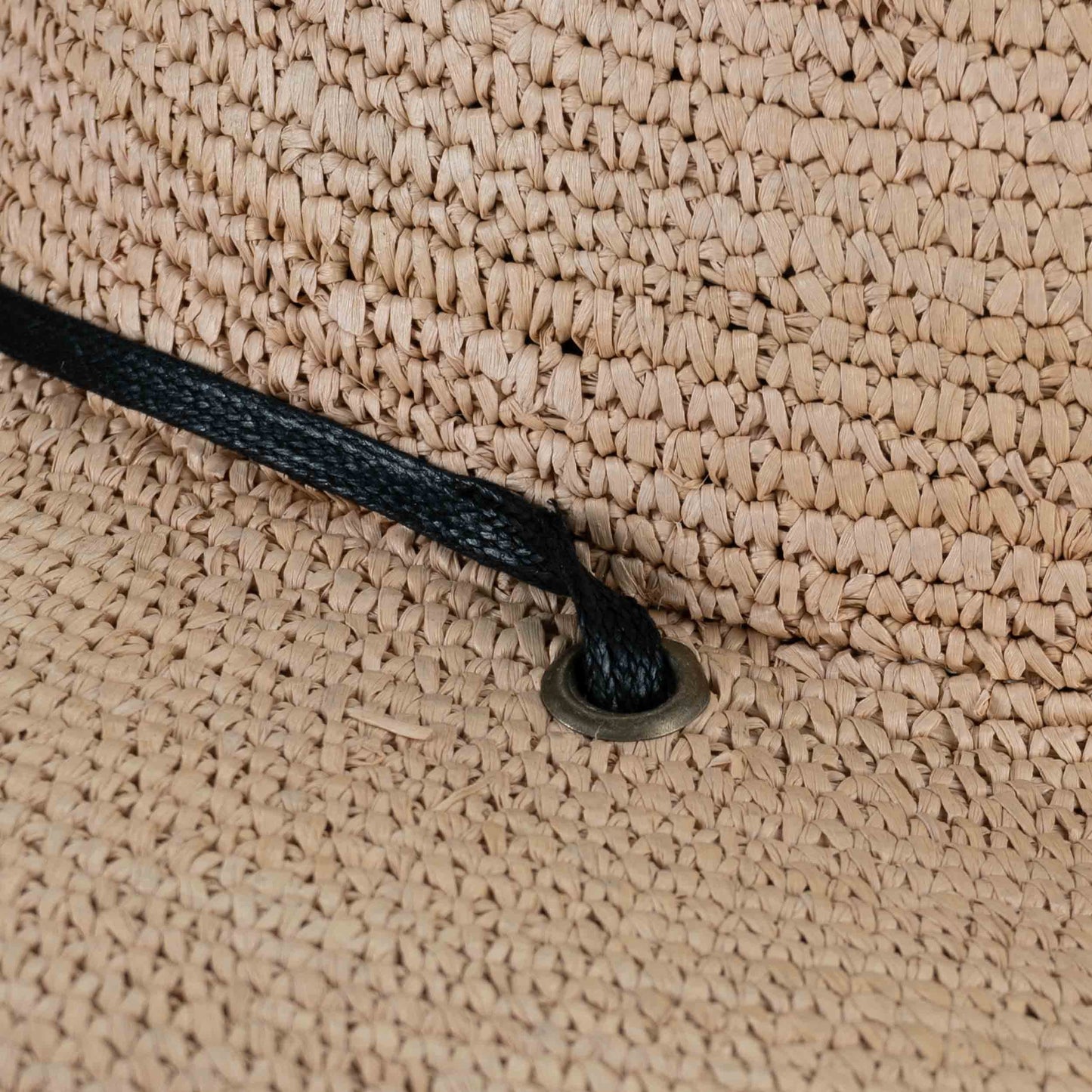 Handwoven Toquilla Straw hat in Natural/ Black