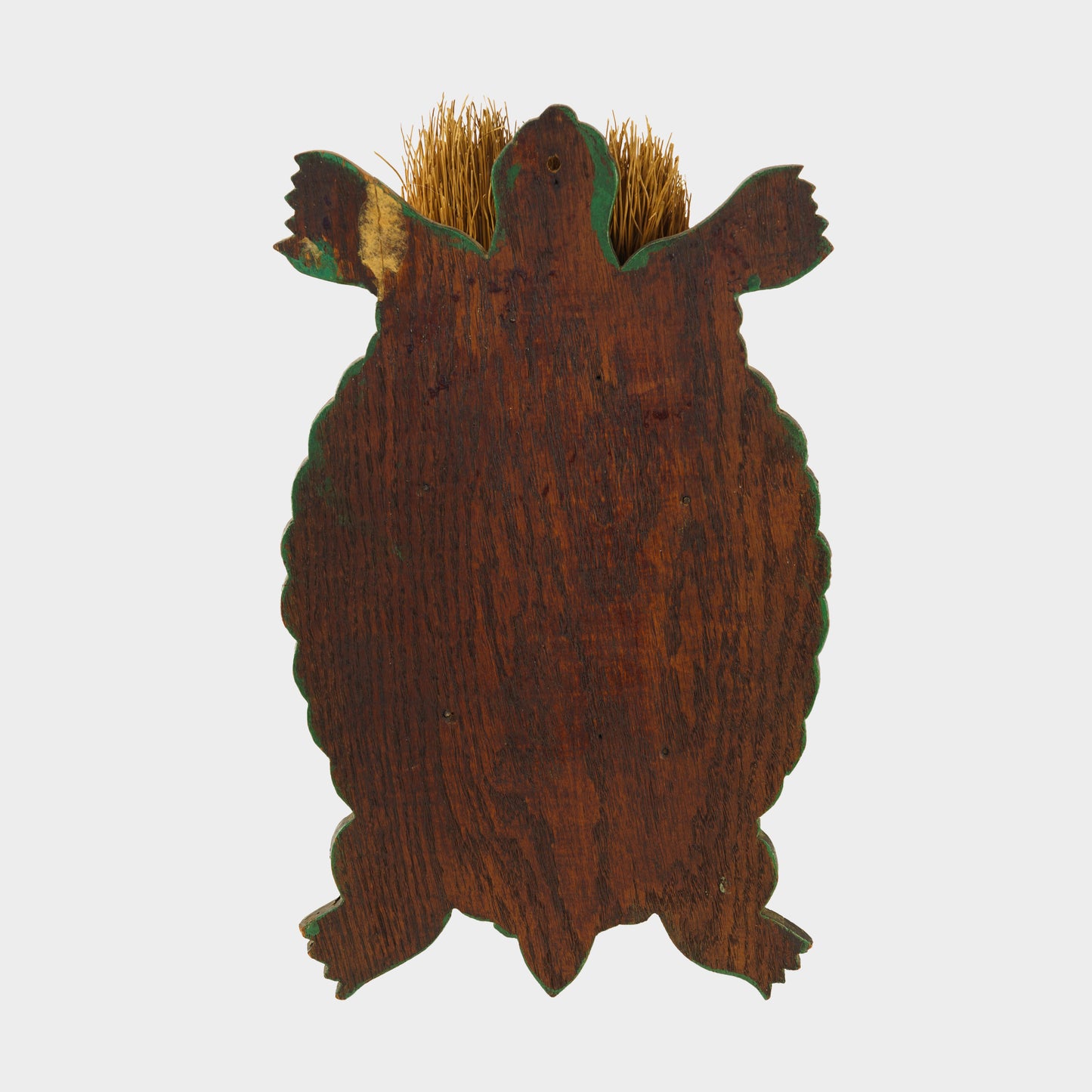 Vintage Oak Turtle Broom Holder Wall Hanging