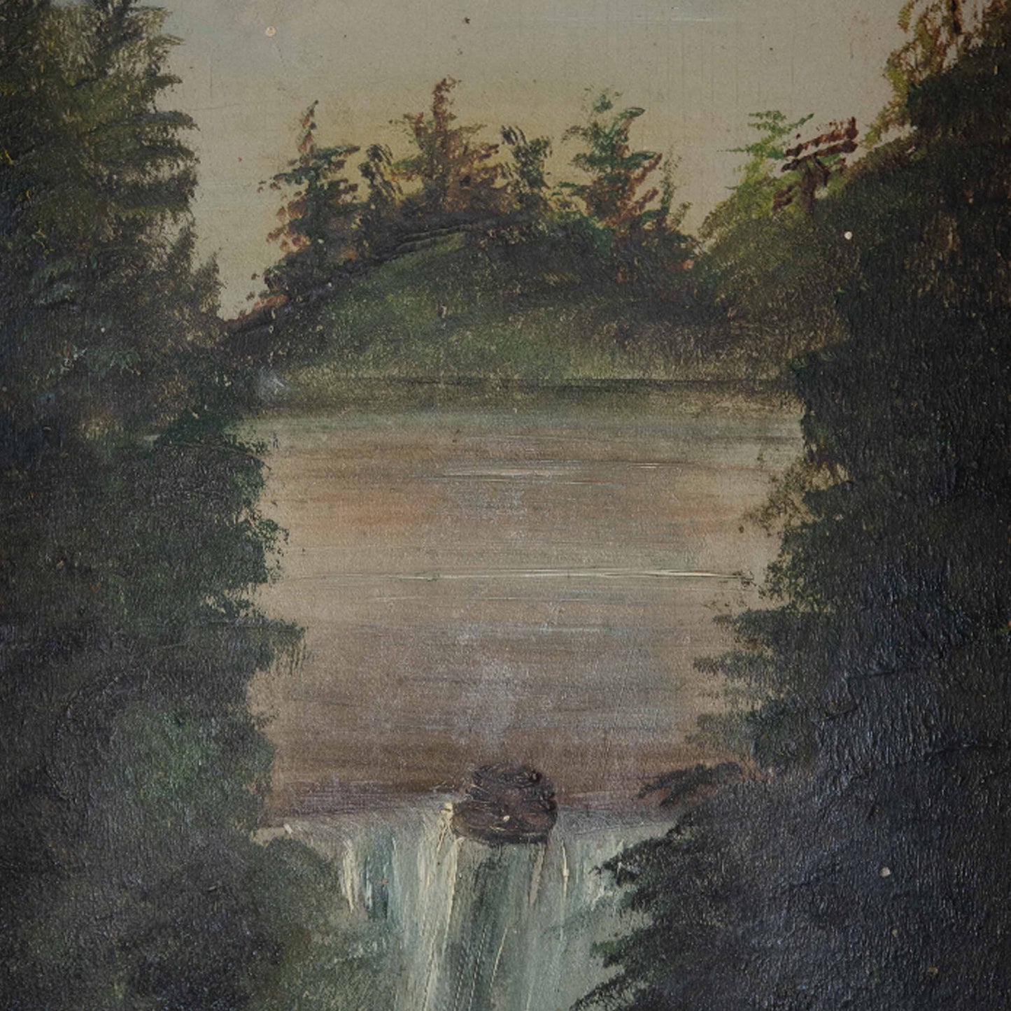 Antique Waterfall Painting, New York