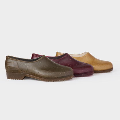 French Recycled Hemp Garden Clogs in Relish