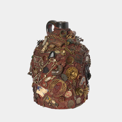 Antique Folk Art Memory Jug