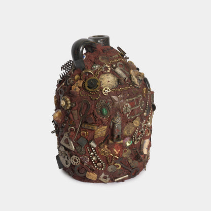 Antique Folk Art Memory Jug