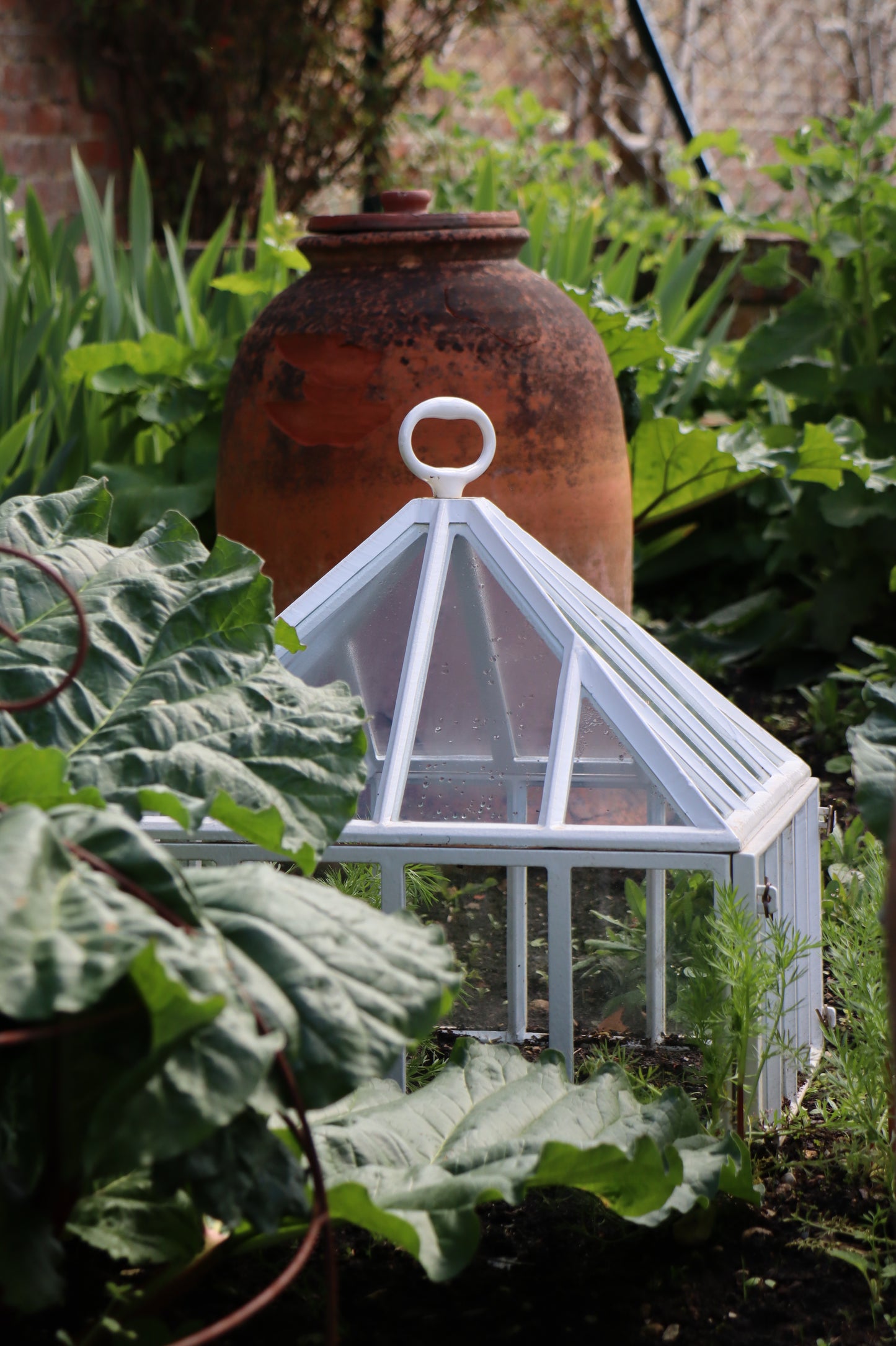 English Cast Iron Victorian Square Lantern cloche